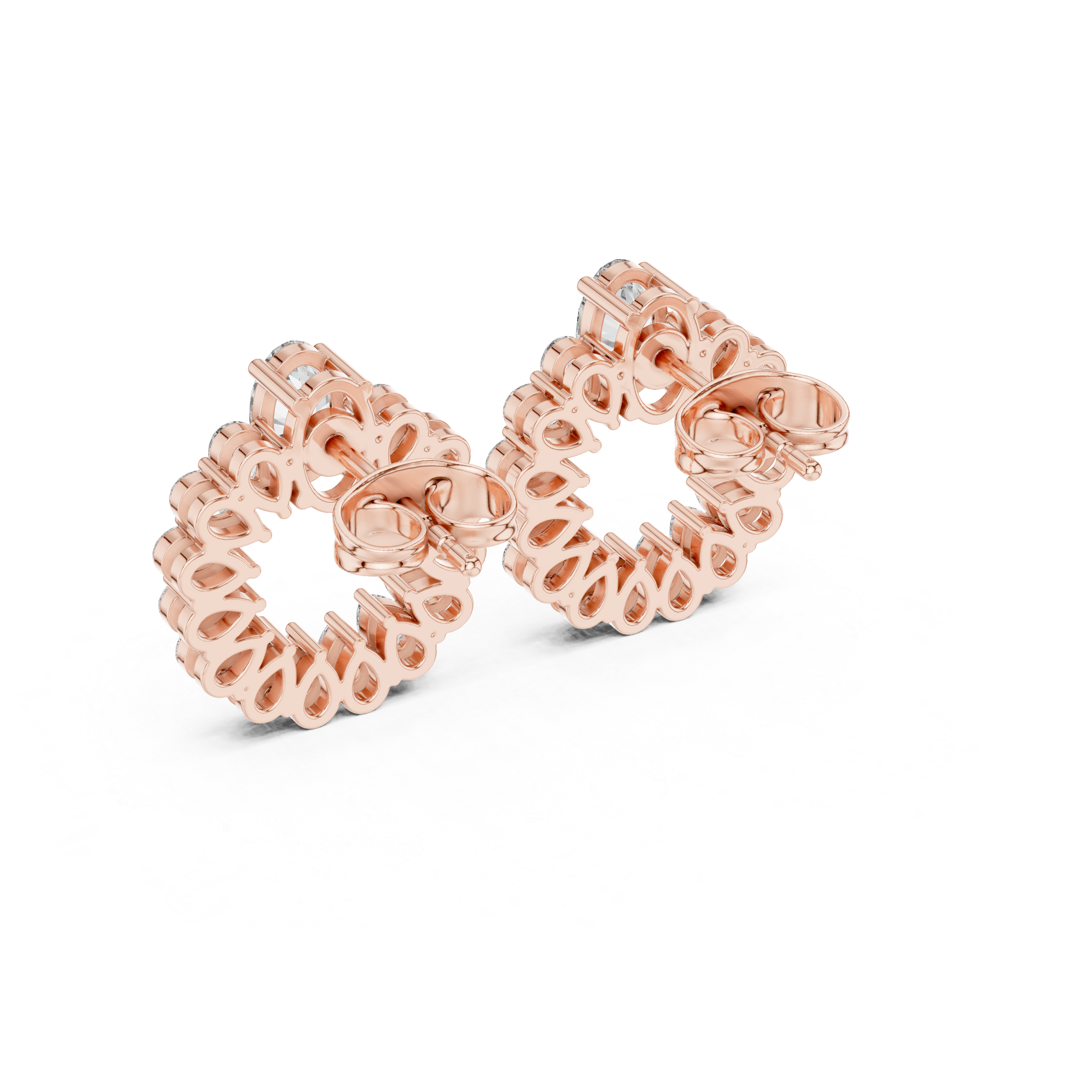 Luxury Pear-Cut Lab-Grown Diamond Cluster Stud Earrings