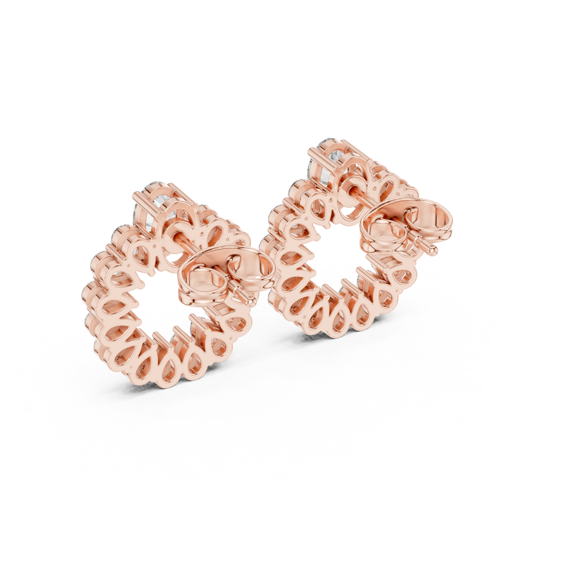 Luxury Pear-Cut Lab-Grown Diamond Cluster Stud Earrings