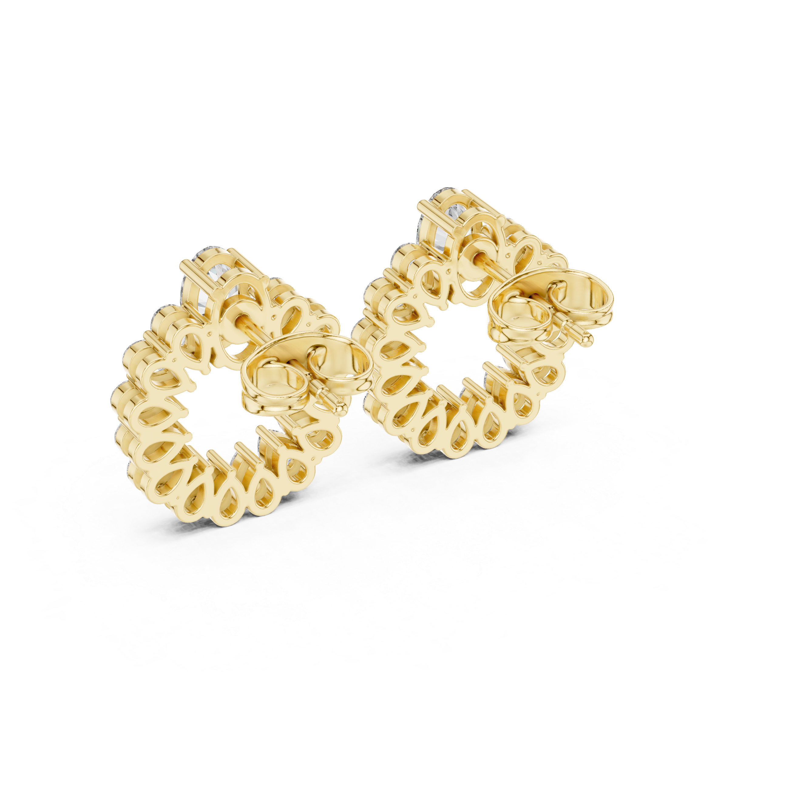 Luxury Pear-Cut Lab-Grown Diamond Cluster Stud Earrings