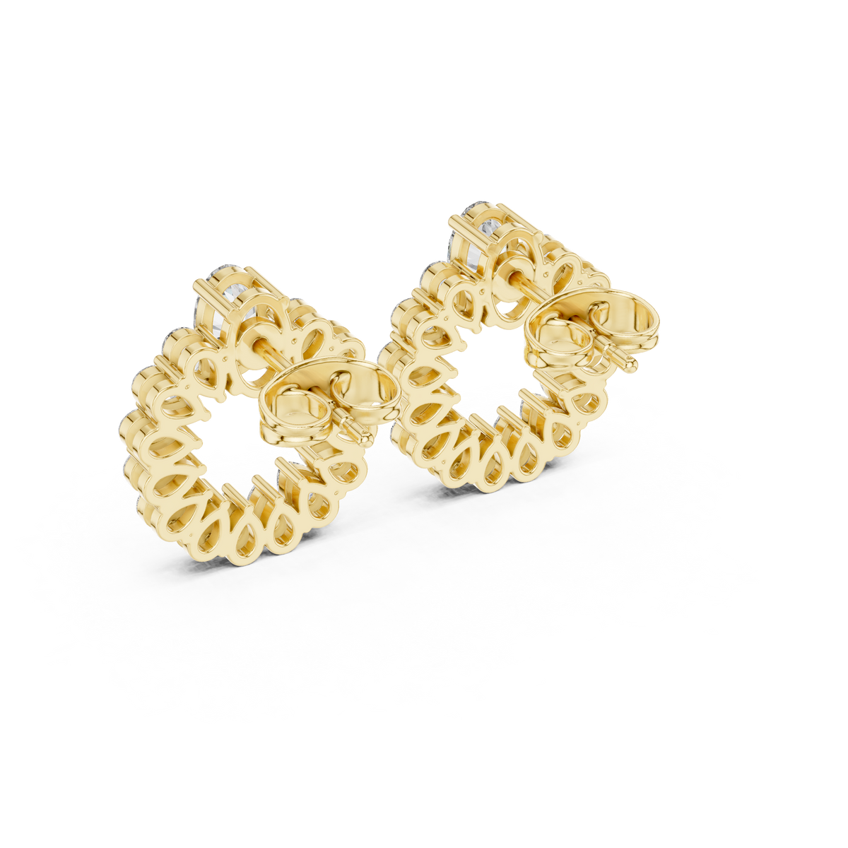 Luxury Pear-Cut Lab-Grown Diamond Cluster Stud Earrings