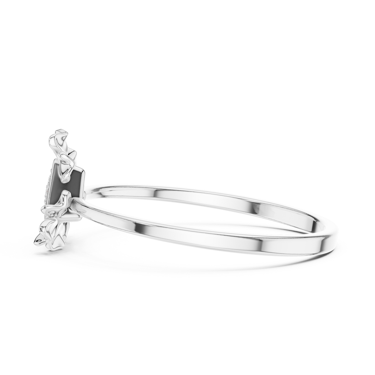 Triangle Bloom Diamond Ring in 18K Gold