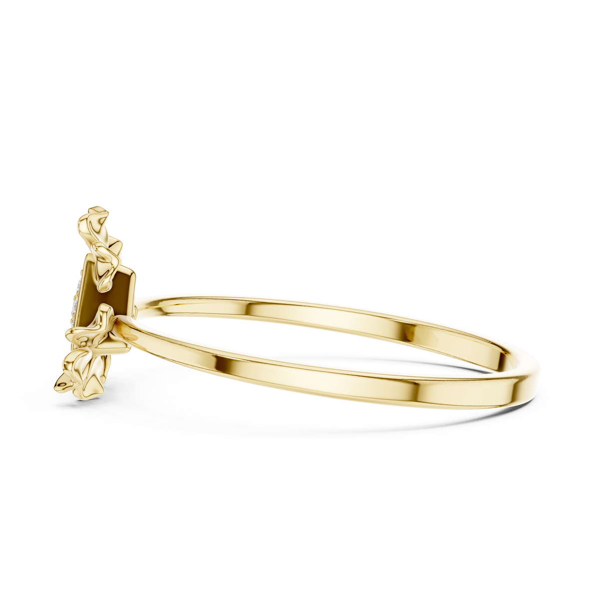 Triangle Bloom Diamond Ring in 18K Gold