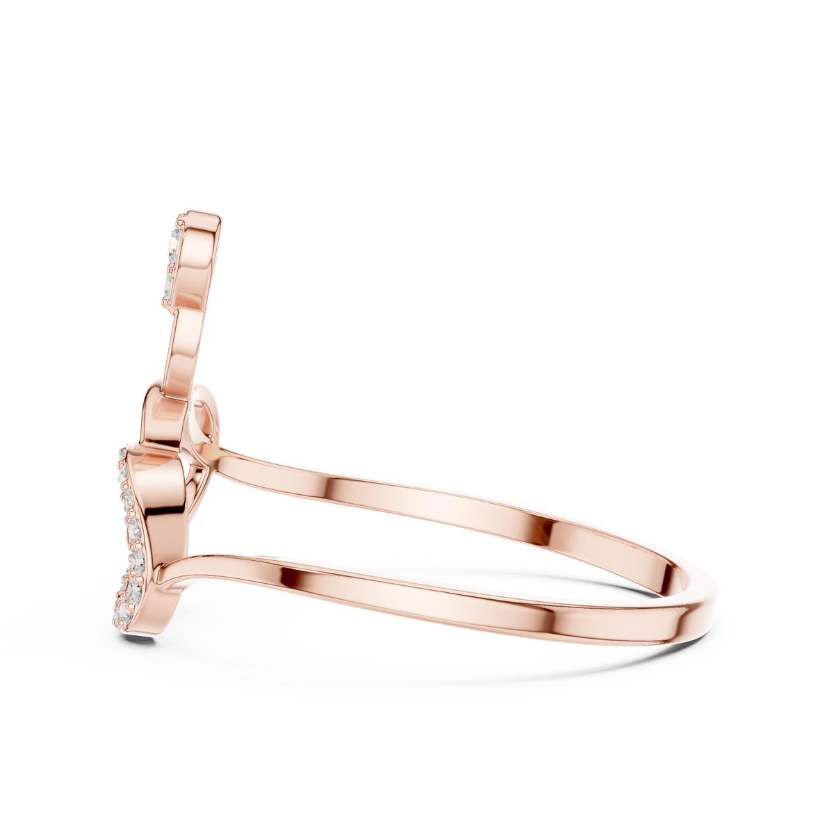 Infinity Swirl Diamond Ring in 18K Gold