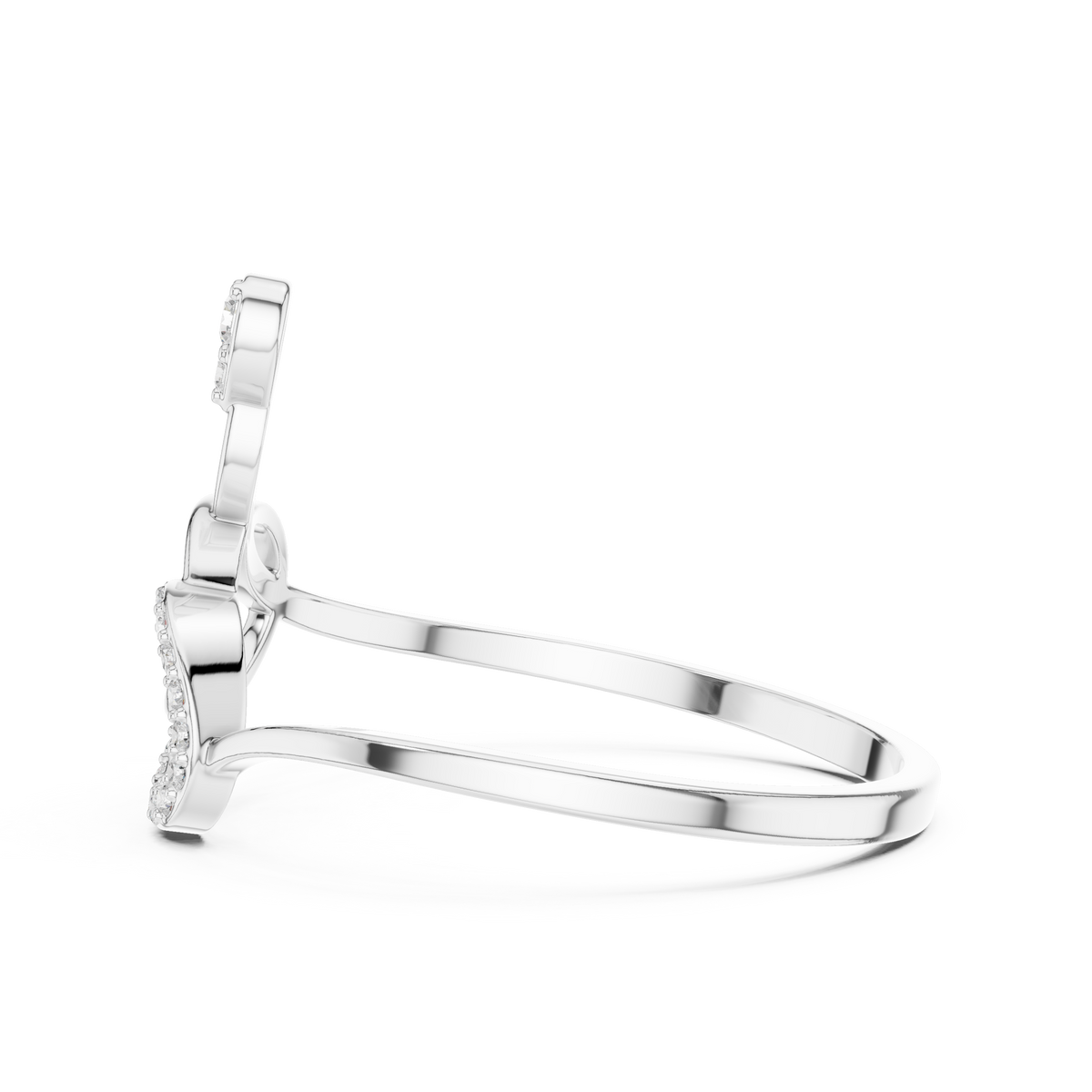 Infinity Swirl Diamond Ring in 18K Gold