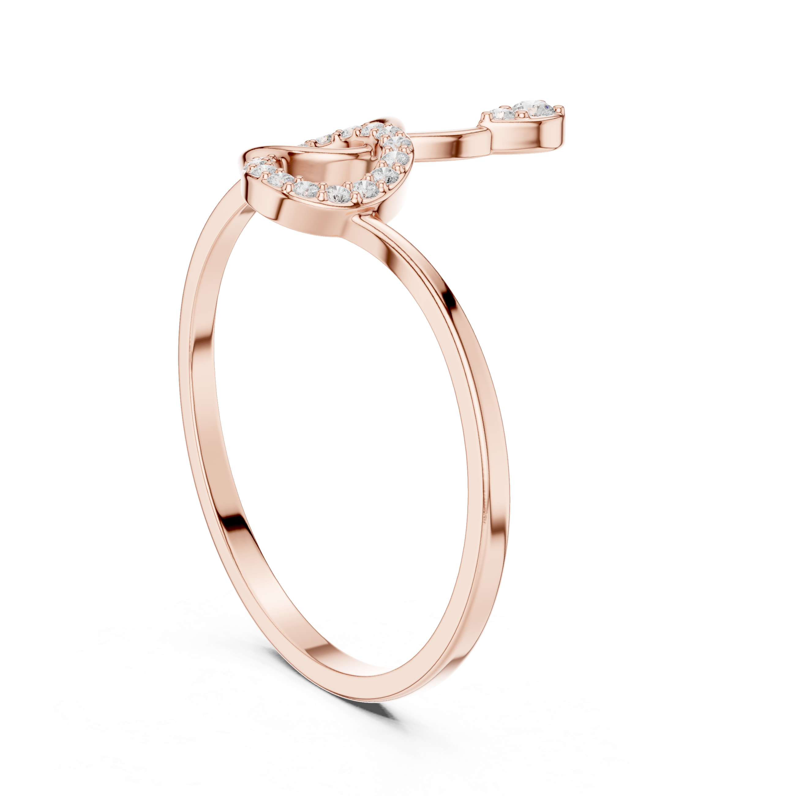 Infinity Swirl Diamond Ring in 18K Gold
