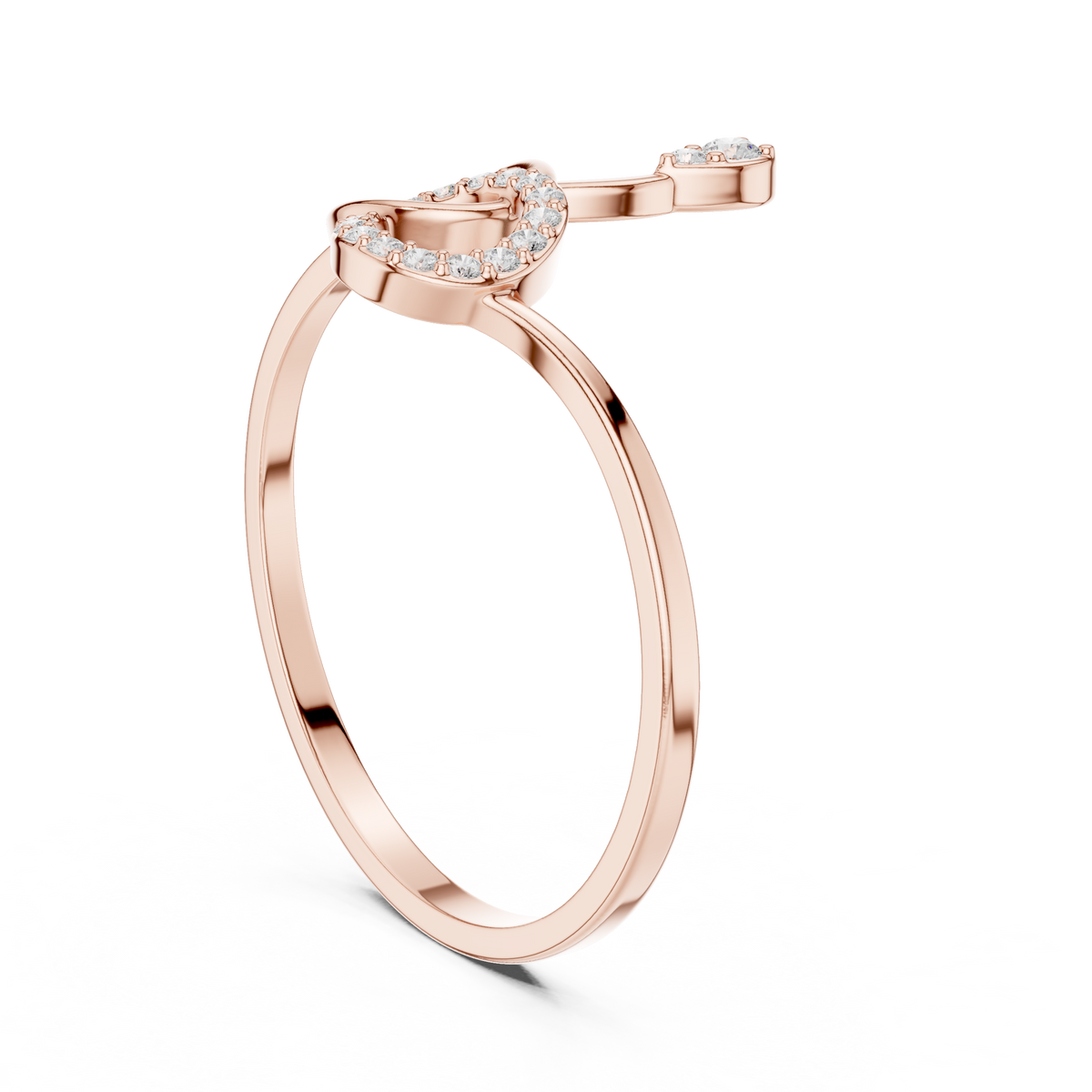 Infinity Swirl Diamond Ring in 18K Gold