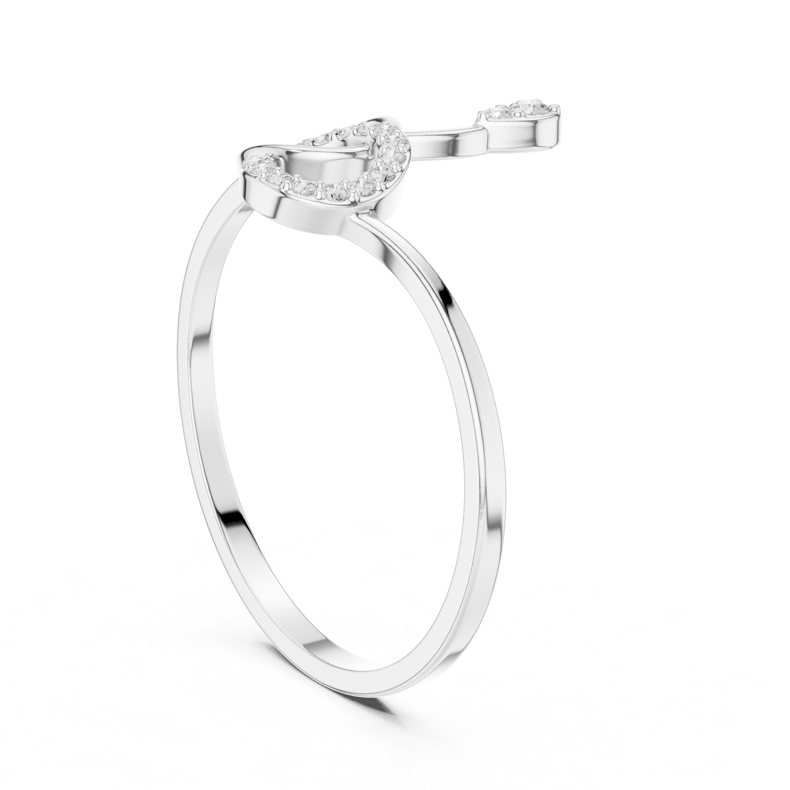 Infinity Swirl Diamond Ring in 18K Gold