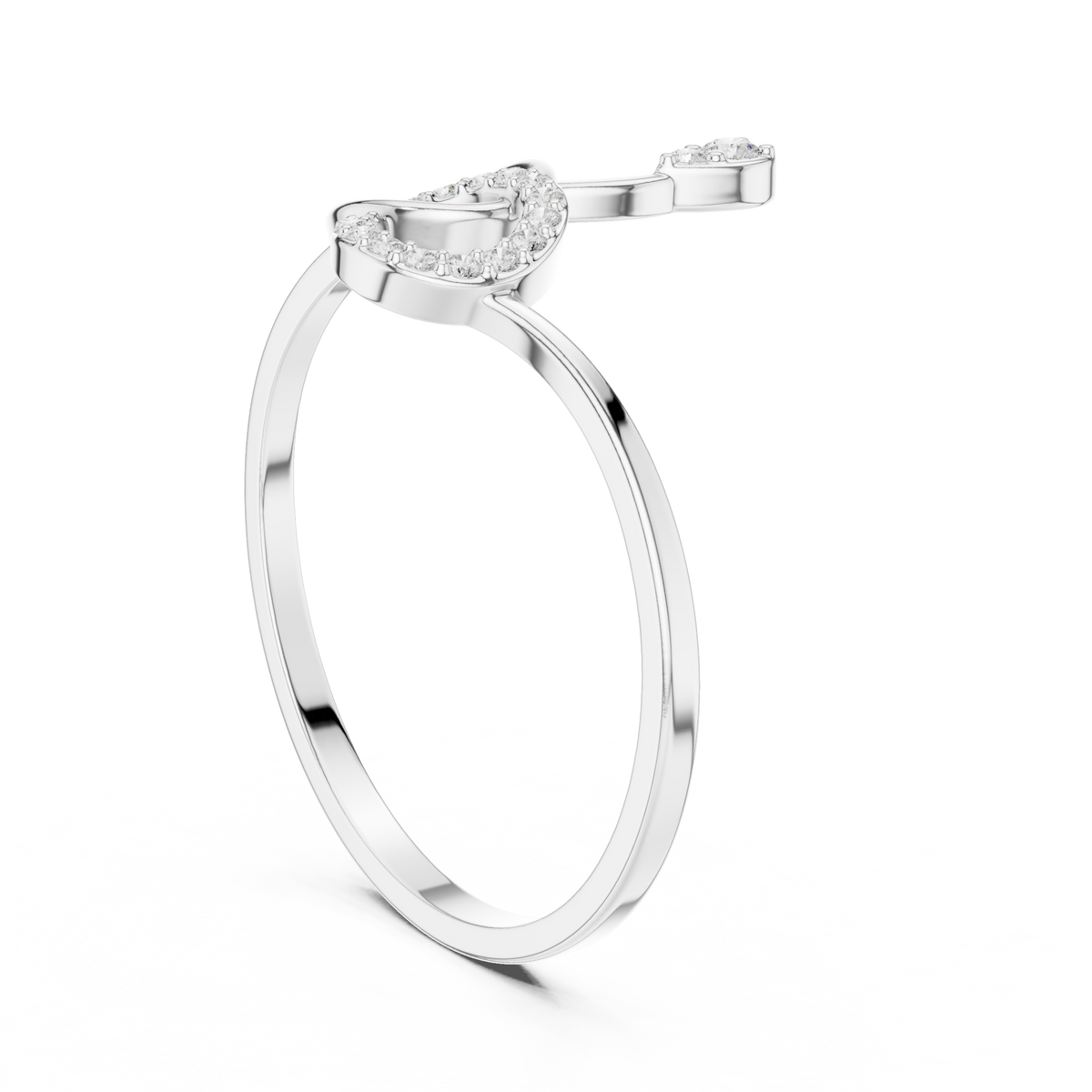 Infinity Swirl Diamond Ring in 18K Gold