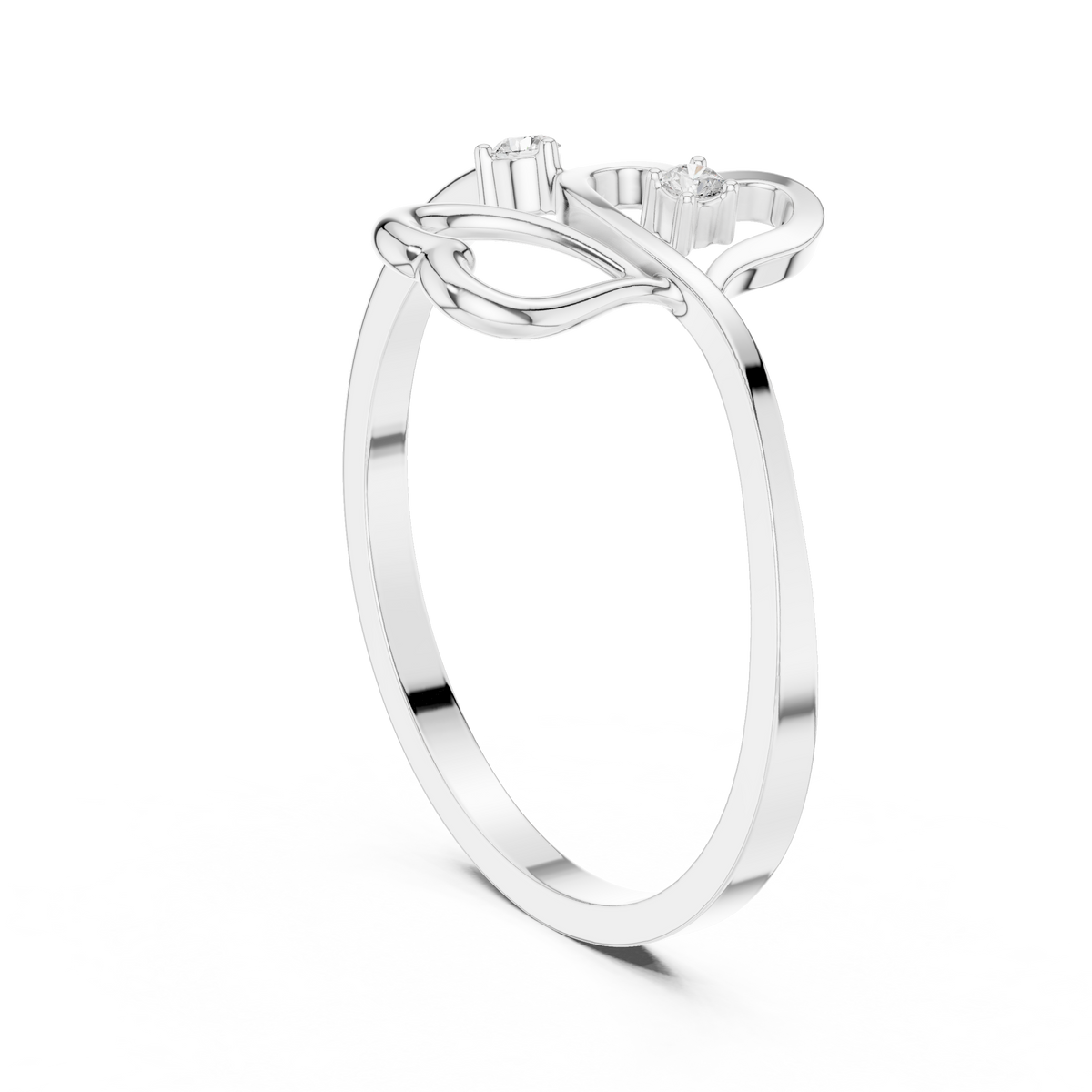 Elegant Heart Diamond Ring in 14K Gold