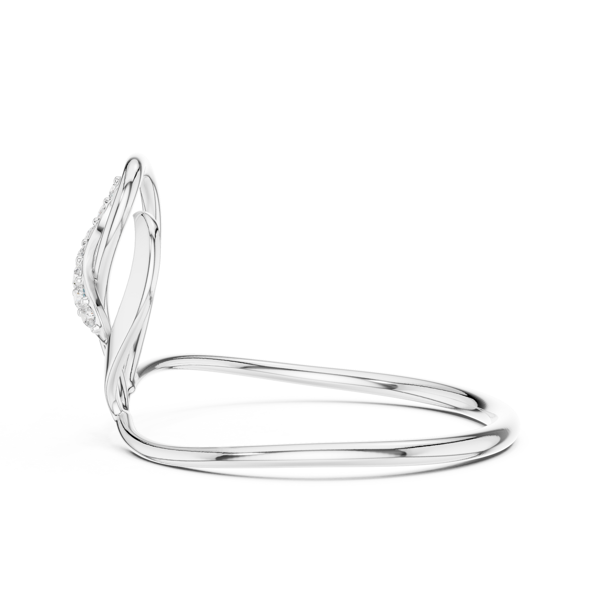 Elegant Solitaire Diamond Designer Ring in 14KT Gold