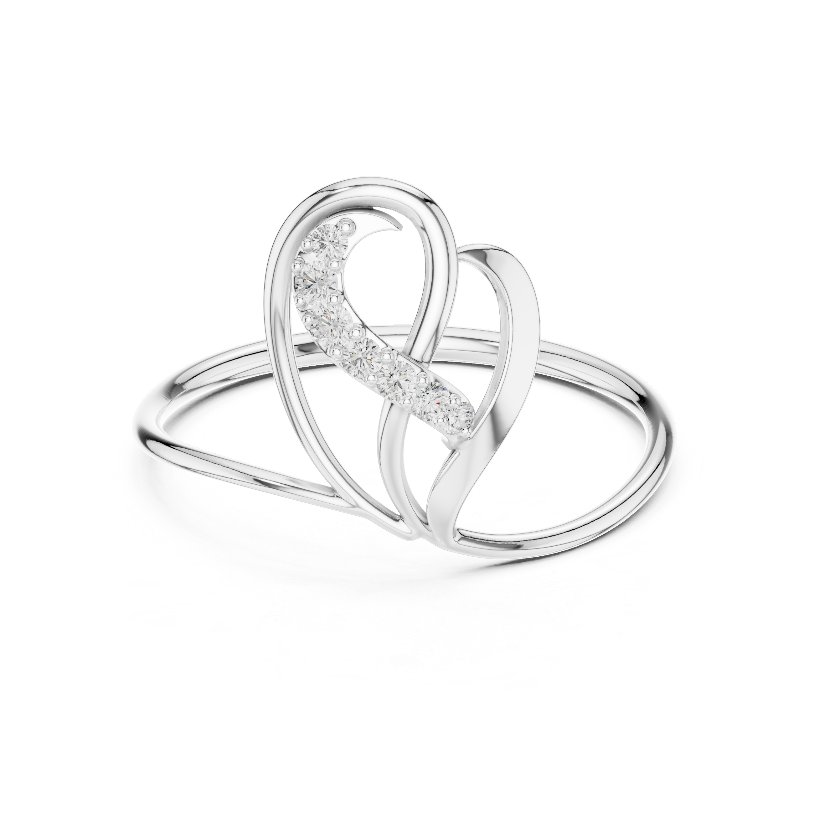 Elegant Solitaire Diamond Designer Ring in 14KT Gold