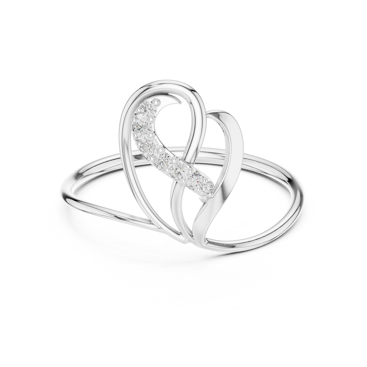 Elegant Solitaire Diamond Designer Ring in 14KT Gold