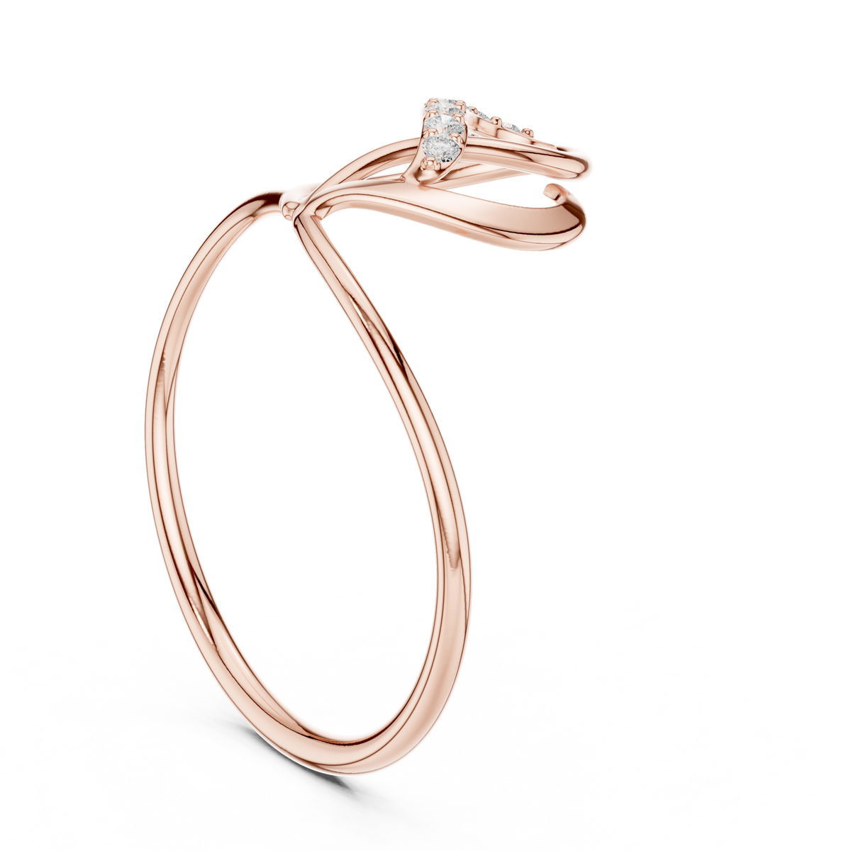 Elegant Solitaire Diamond Designer Ring in 14KT Gold