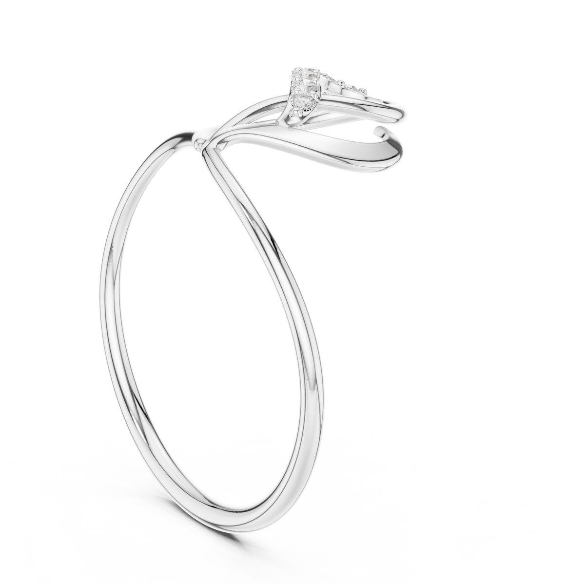 Elegant Solitaire Diamond Designer Ring in 14KT Gold