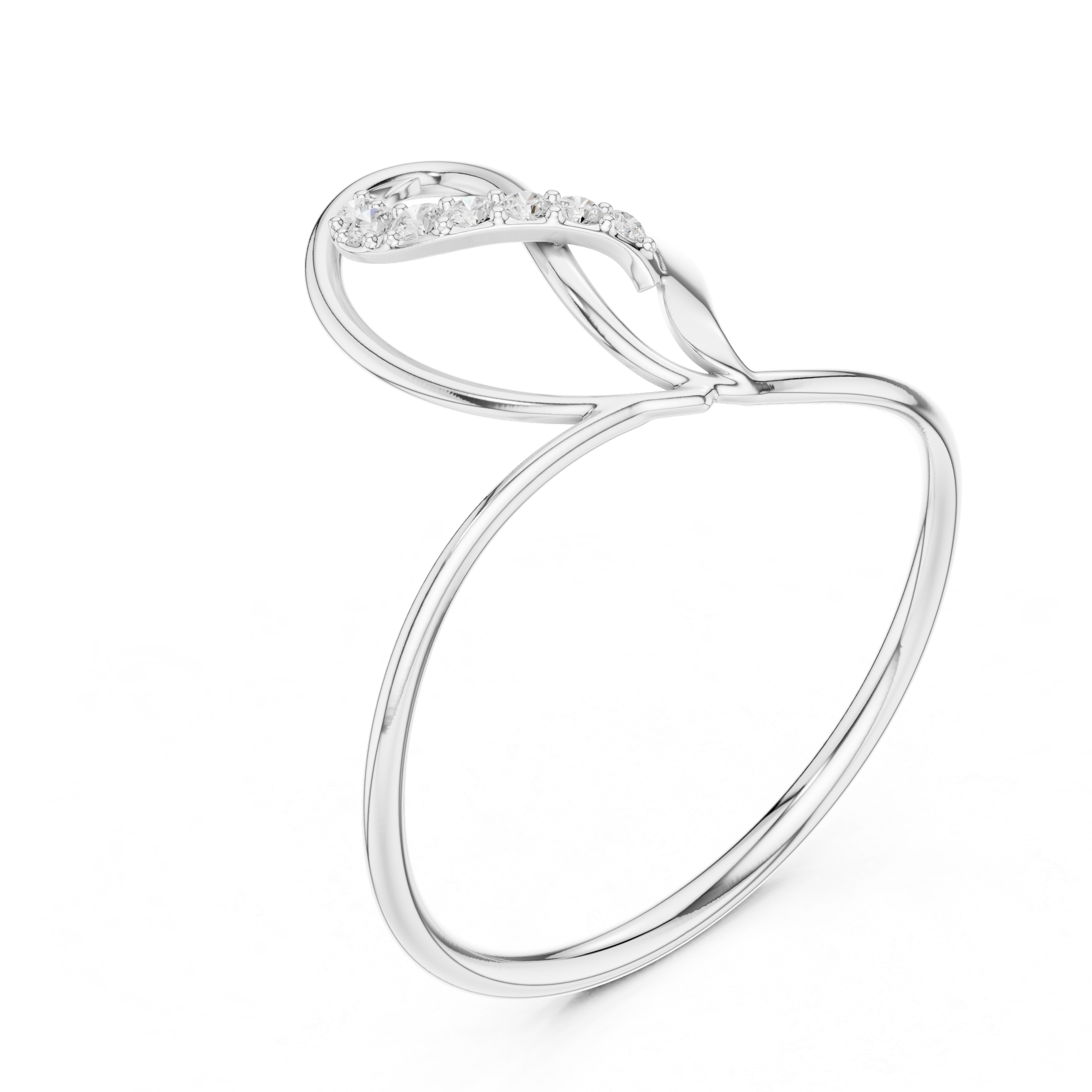 Elegant Solitaire Diamond Designer Ring in 14KT Gold