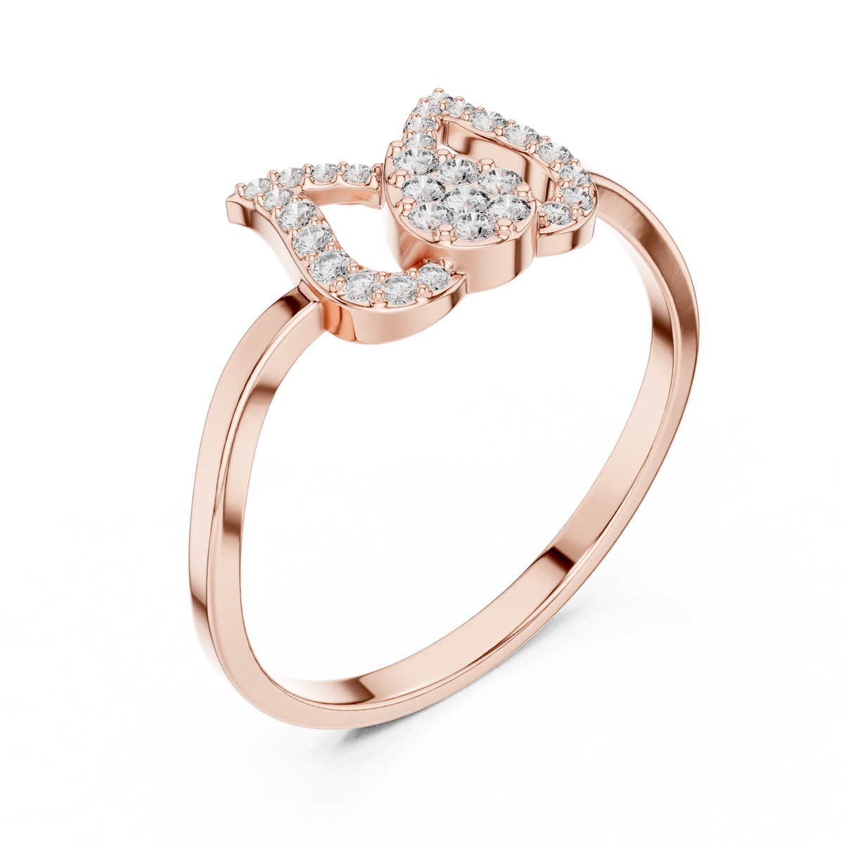 Luxury Lotus Diamond Designer Ring in 14KT Gold