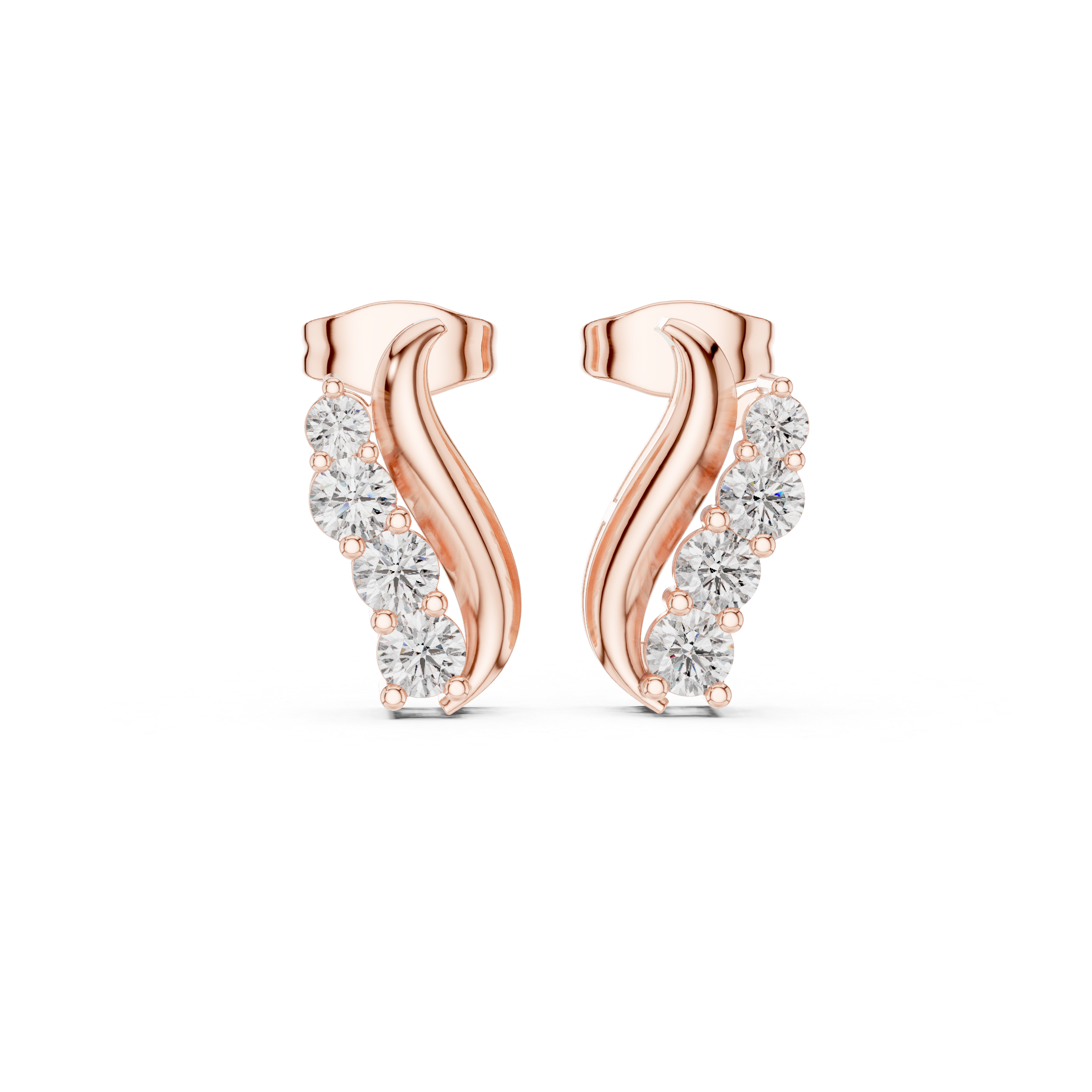 Elegant S-Curve Lab-Grown Diamond Designer Statement Ring