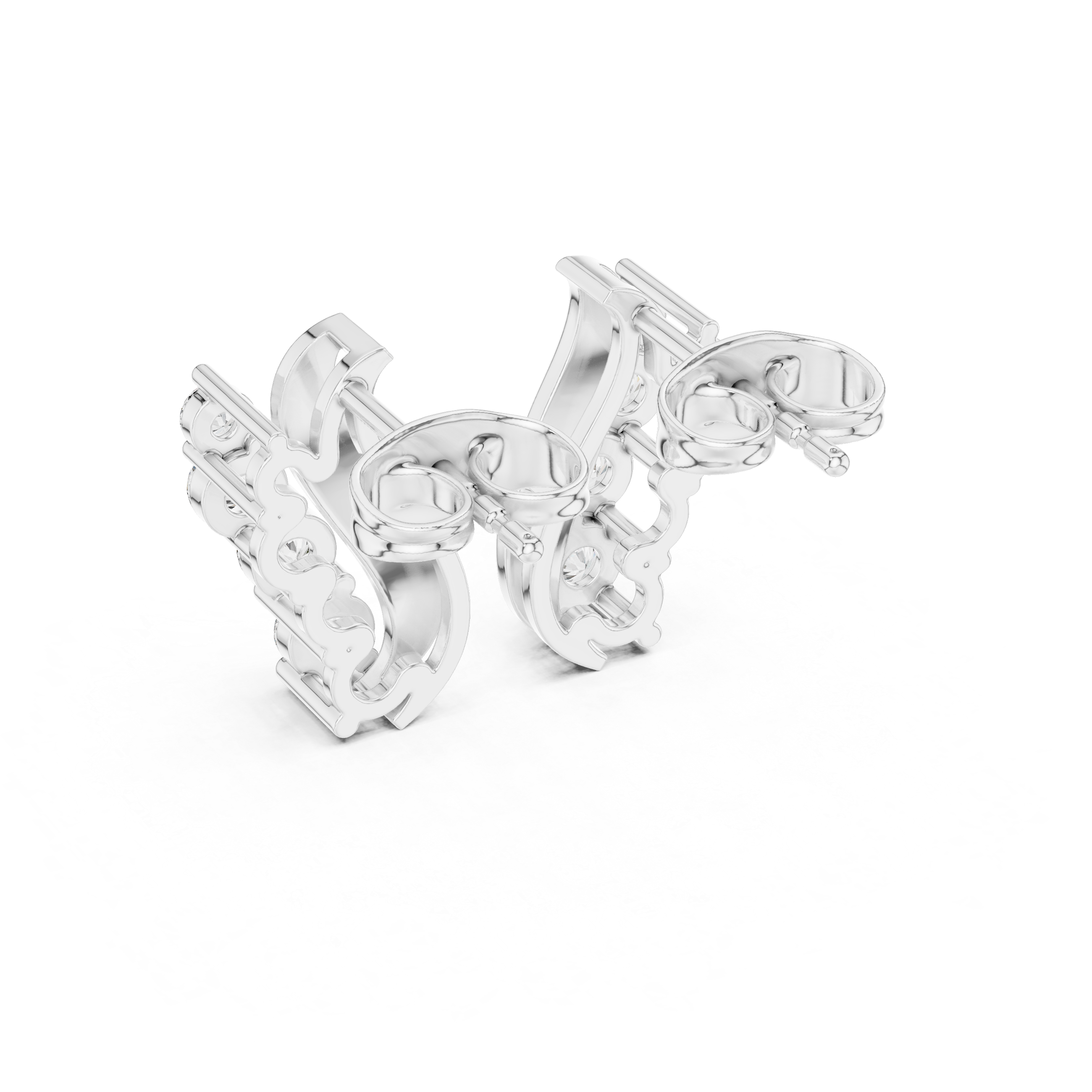 Elegant S-Curve Lab-Grown Diamond Designer Statement Ring