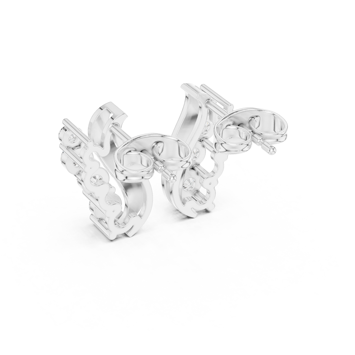 Elegant S-Curve Lab-Grown Diamond Designer Statement Ring