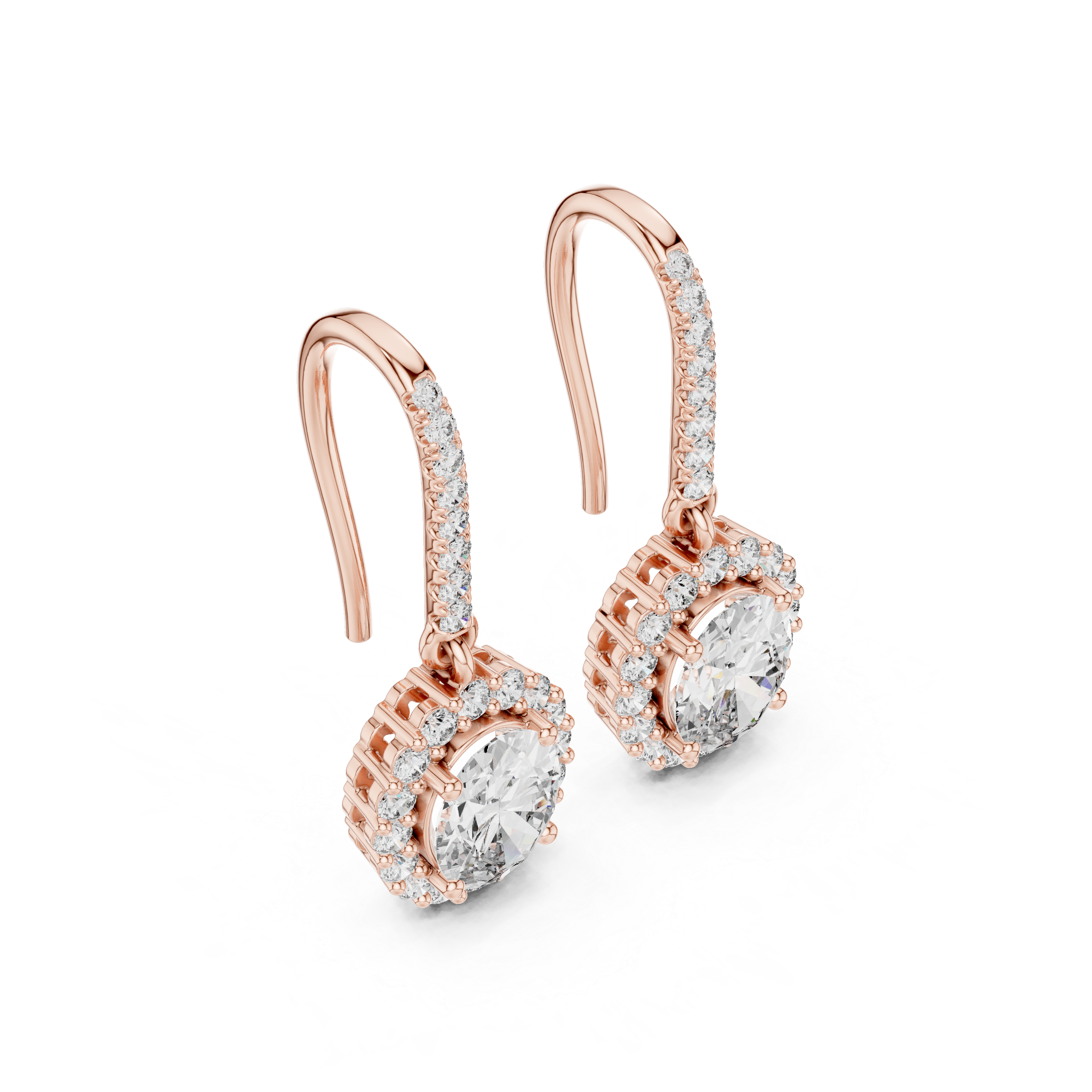 Luxury Oval Diamond Drop Earrings with Color Stone