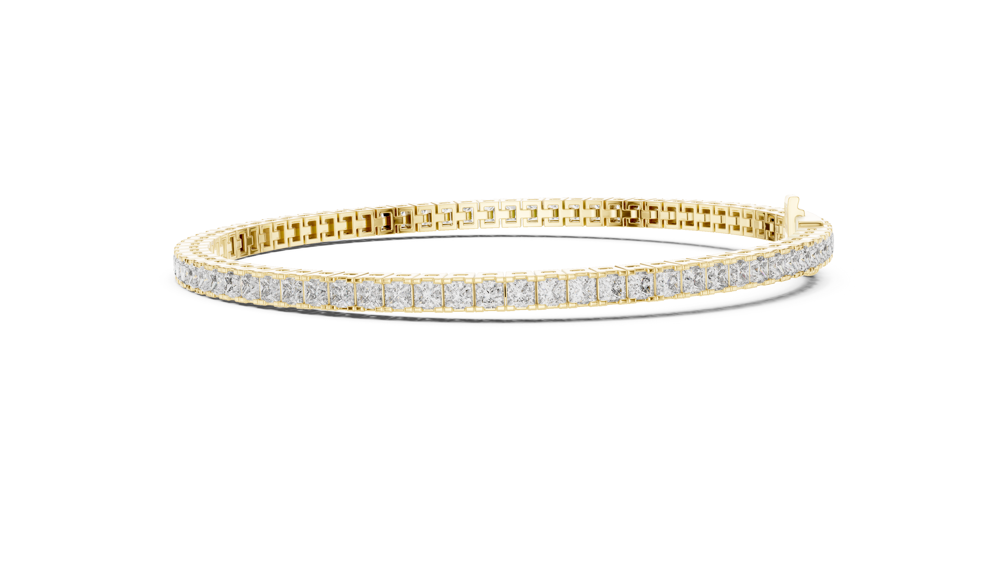 Luxury Princess-Cut Lab-Grown Diamond Tennis Bracelet