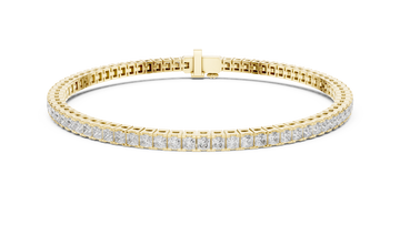 Luxury Princess-Cut Lab-Grown Diamond Tennis Bracelet