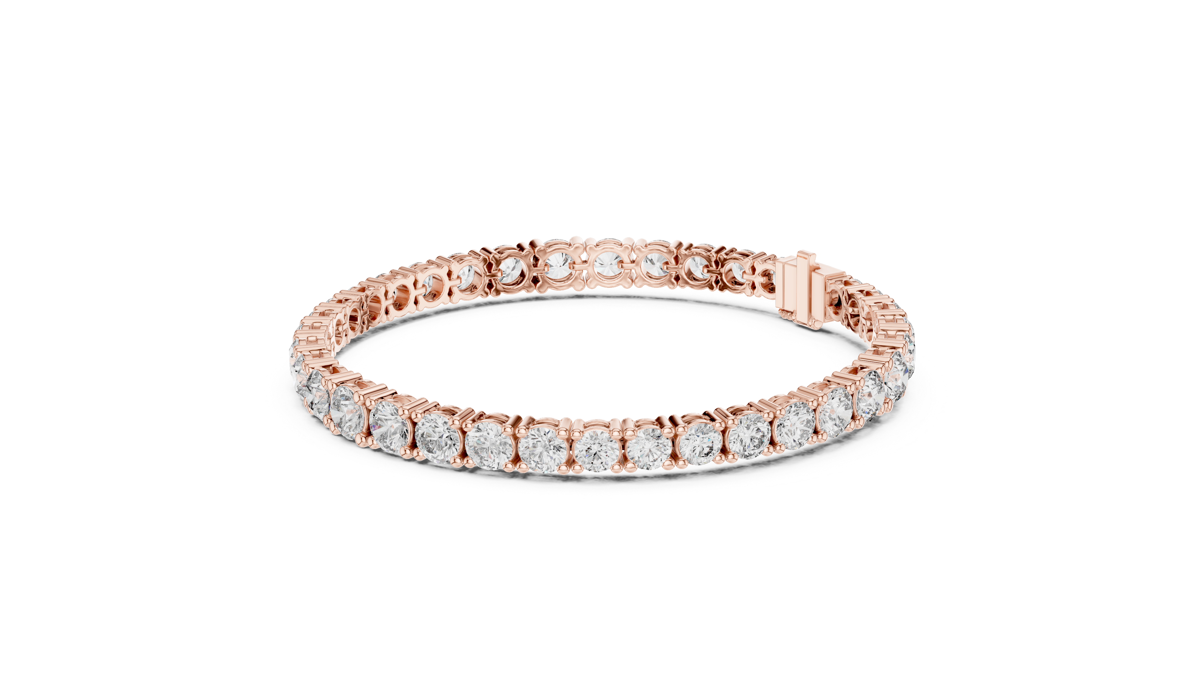 Luxury Multi-Size Round Lab-Grown Diamond Tennis Bracelet