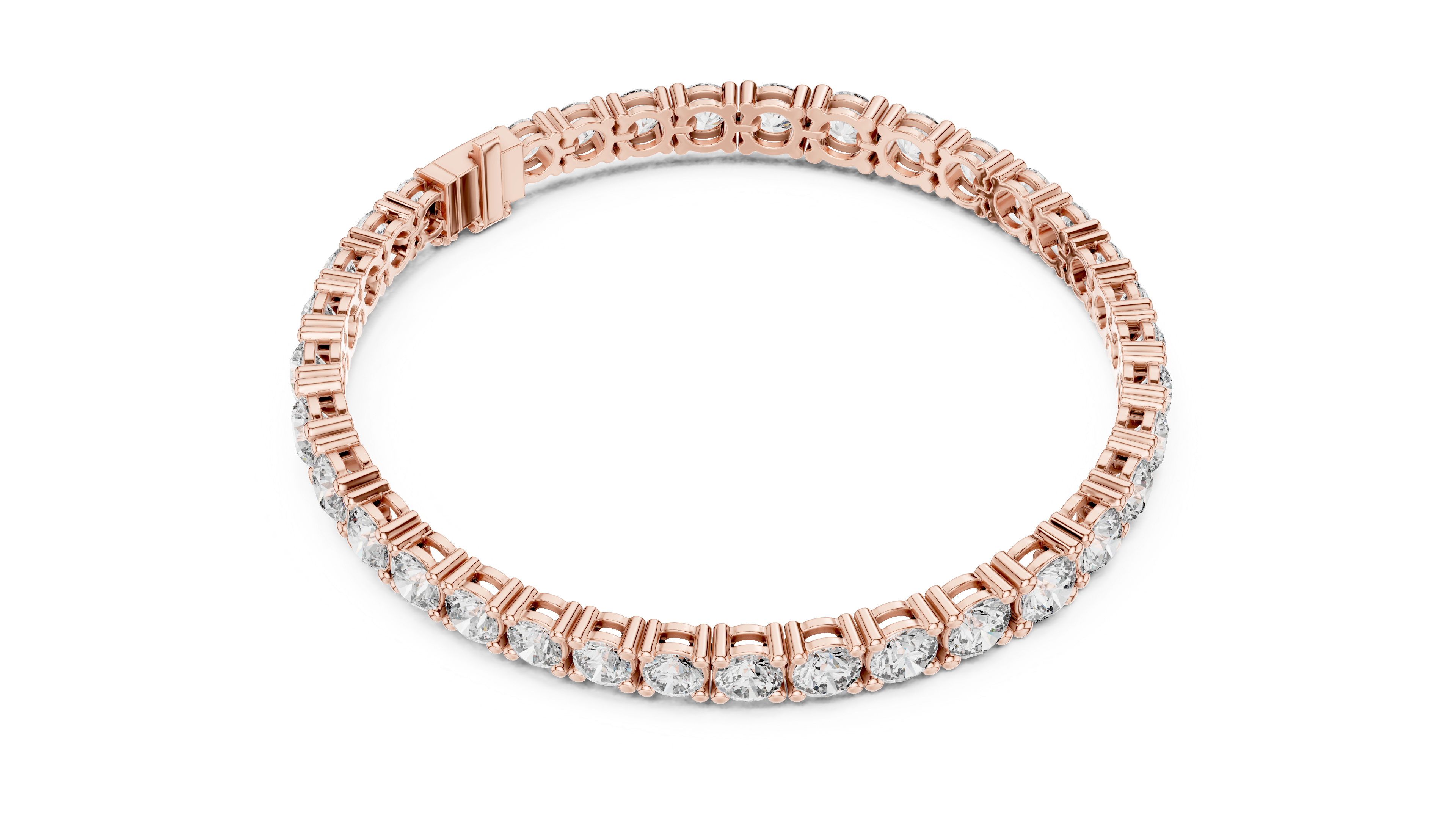 Luxury Multi-Size Round Lab-Grown Diamond Tennis Bracelet
