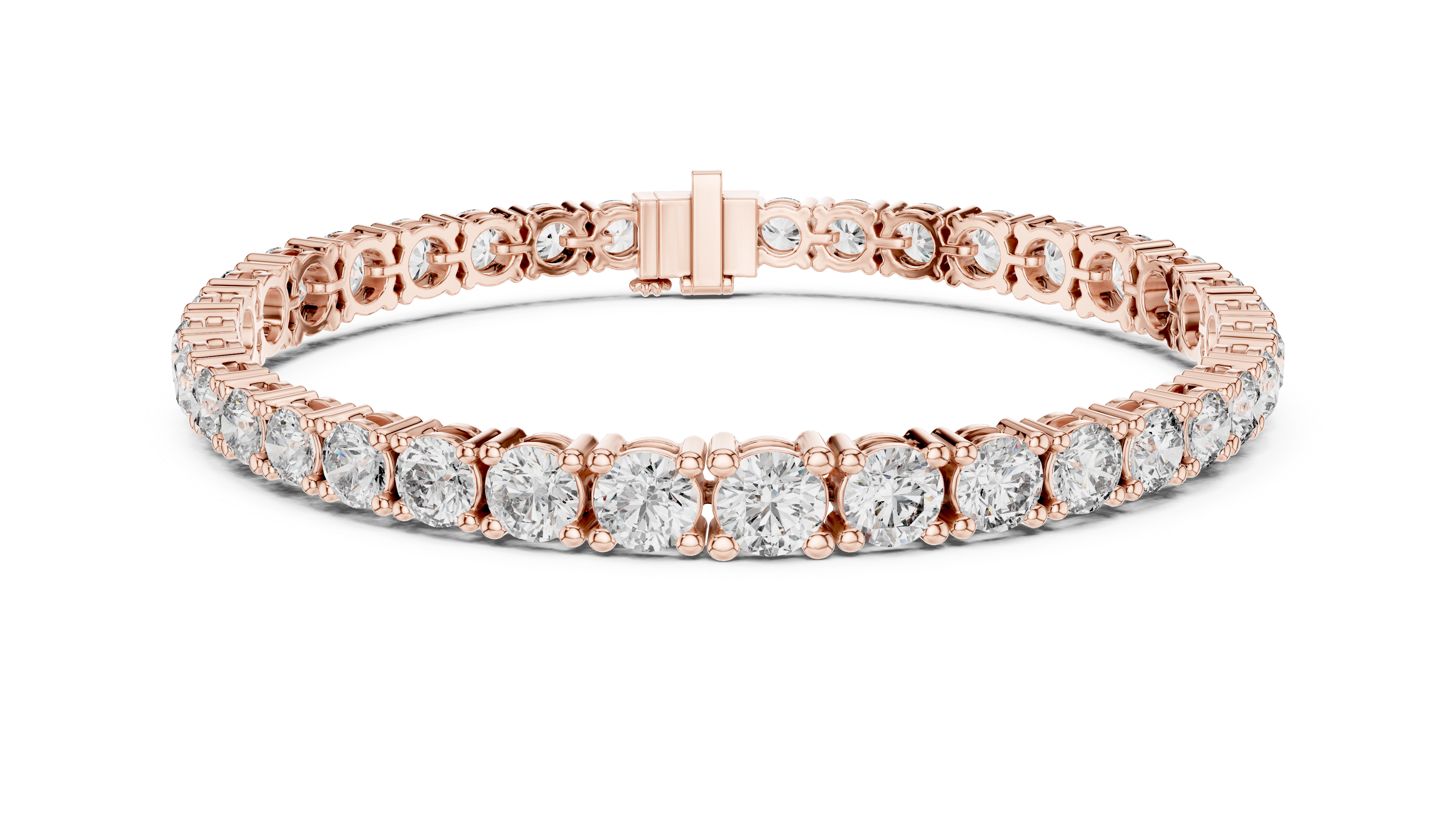 Luxury Multi-Size Round Lab-Grown Diamond Tennis Bracelet