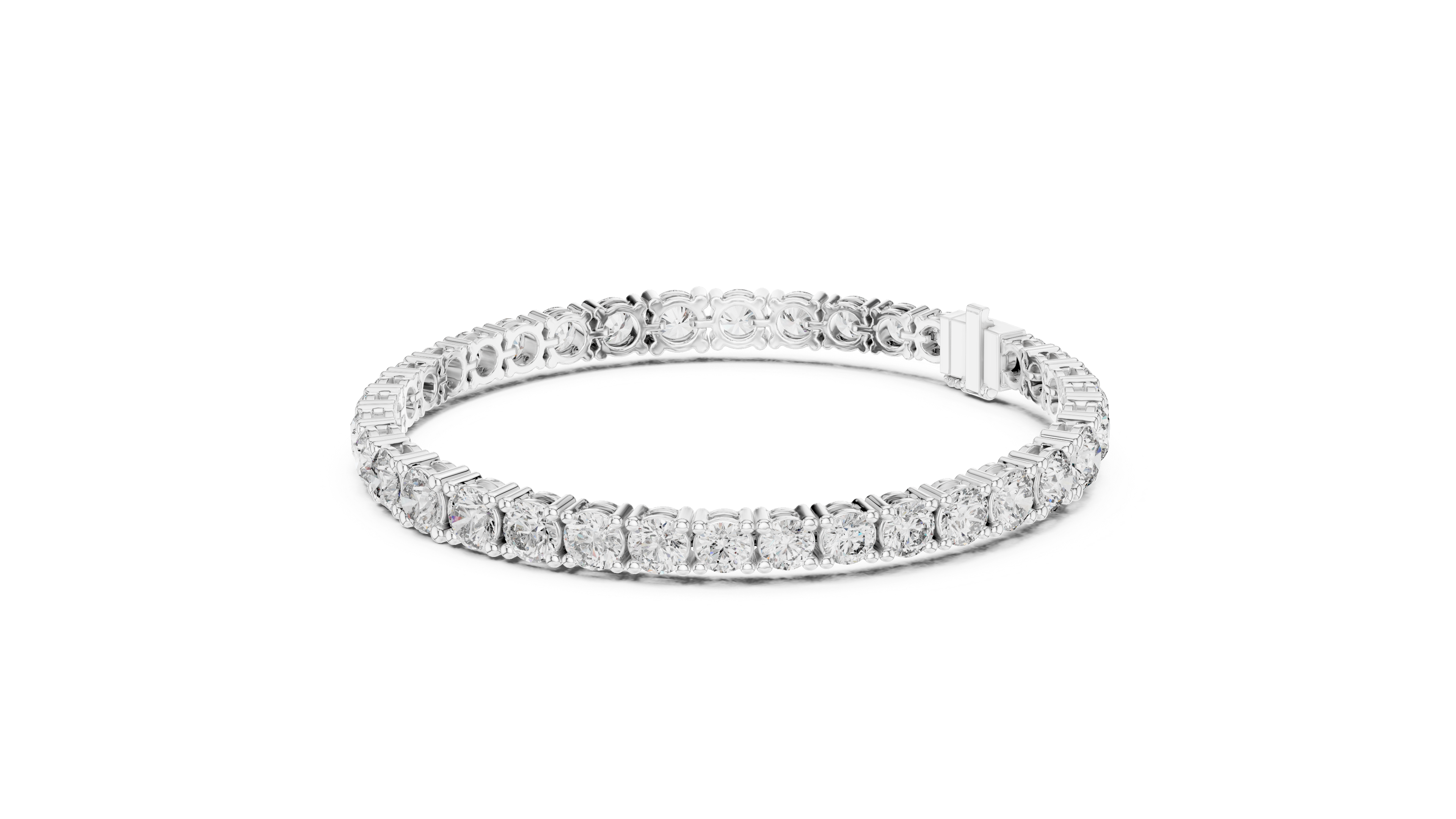 Luxury Multi-Size Round Lab-Grown Diamond Tennis Bracelet