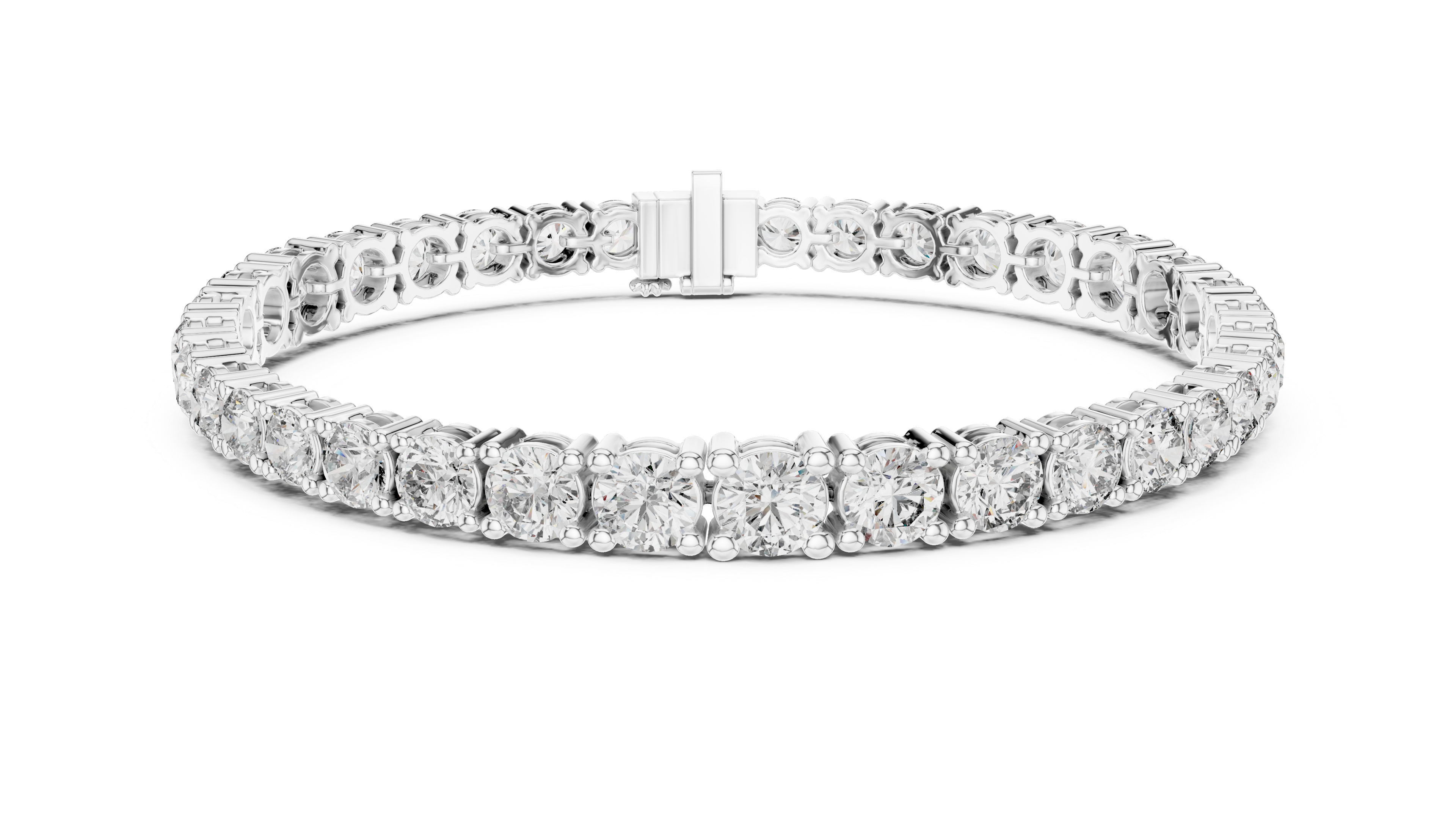Luxury Multi-Size Round Lab-Grown Diamond Tennis Bracelet