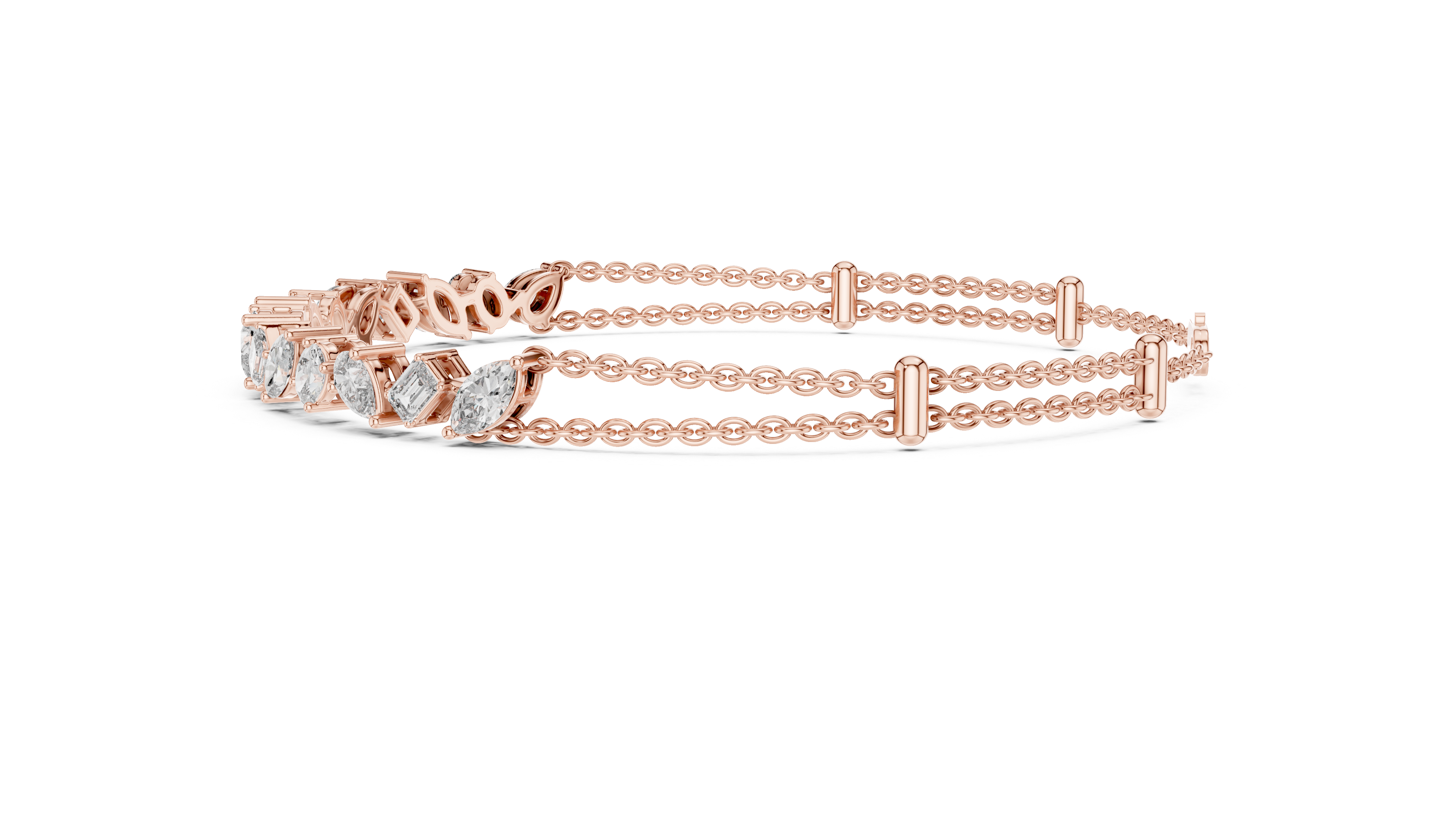 Luxury Lab-Grown Diamond Bracelet in 14K Gold Finish