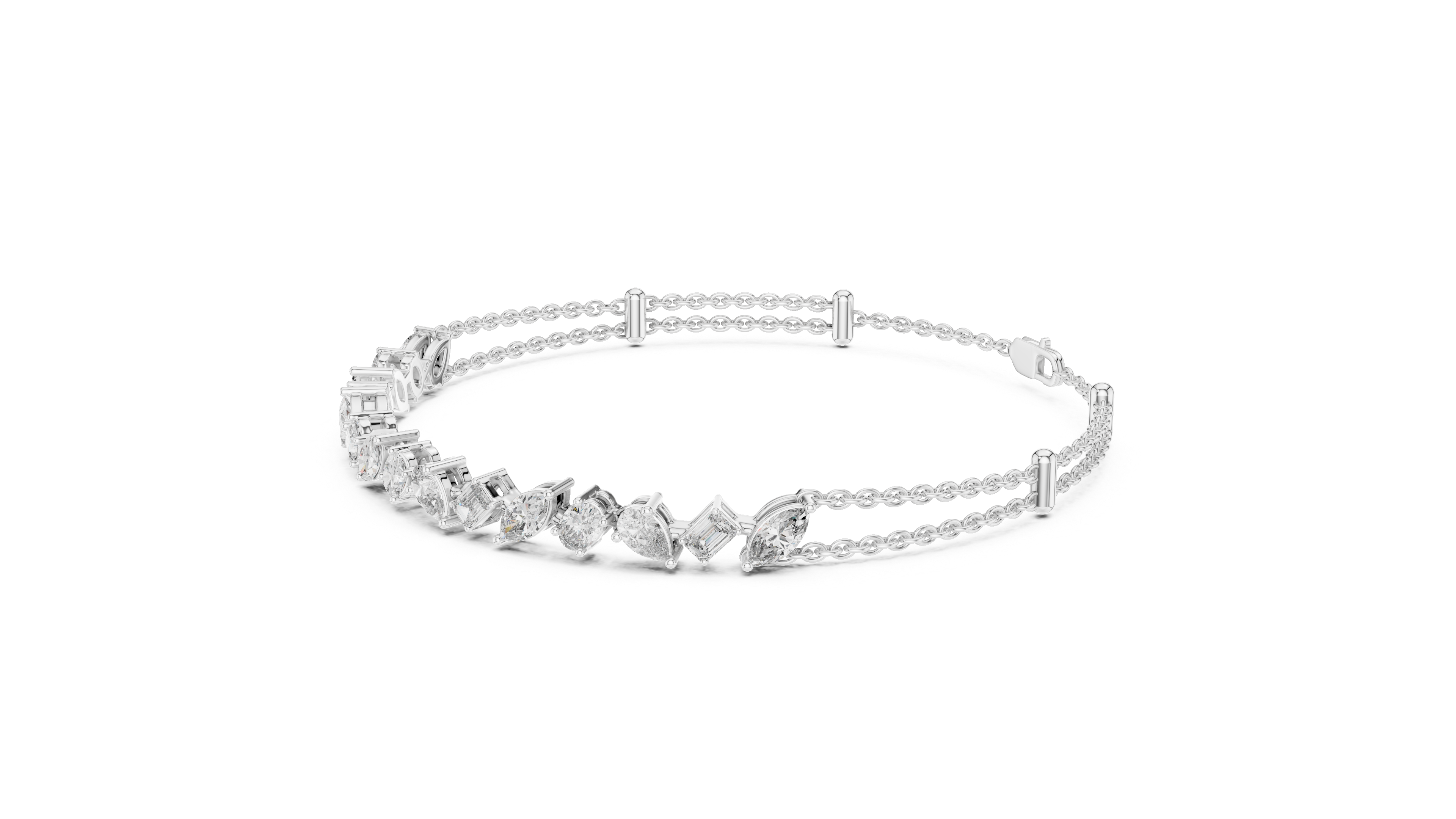 Luxury Lab-Grown Diamond Bracelet in 14K Gold Finish