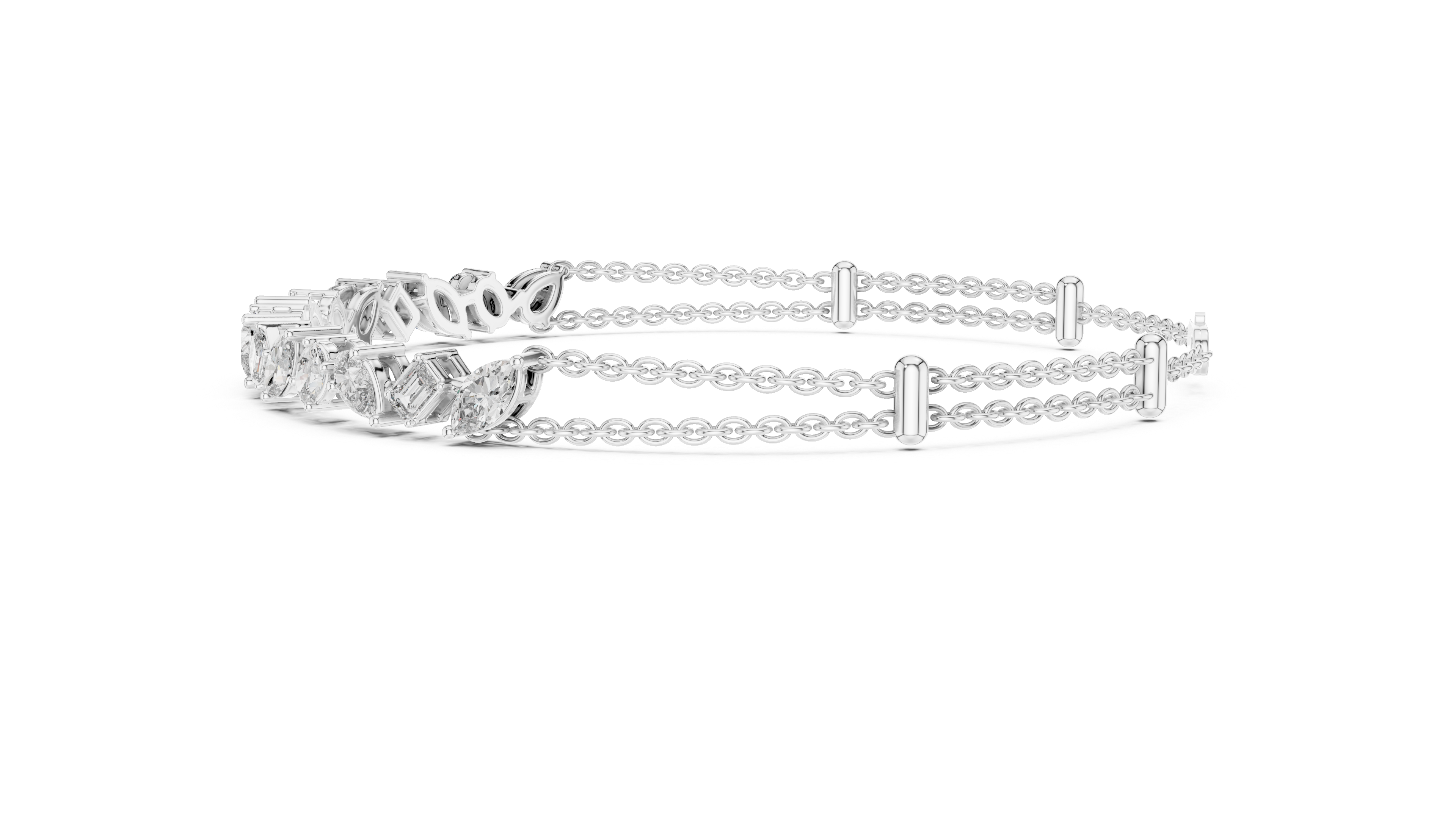 Luxury Lab-Grown Diamond Bracelet in 14K Gold Finish