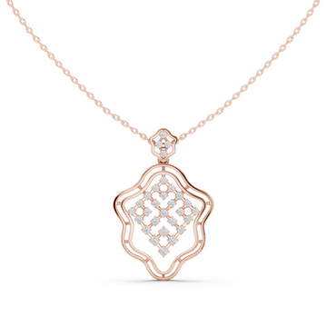 Luxury Geometric Lattice Lab-Grown Diamond Pendant