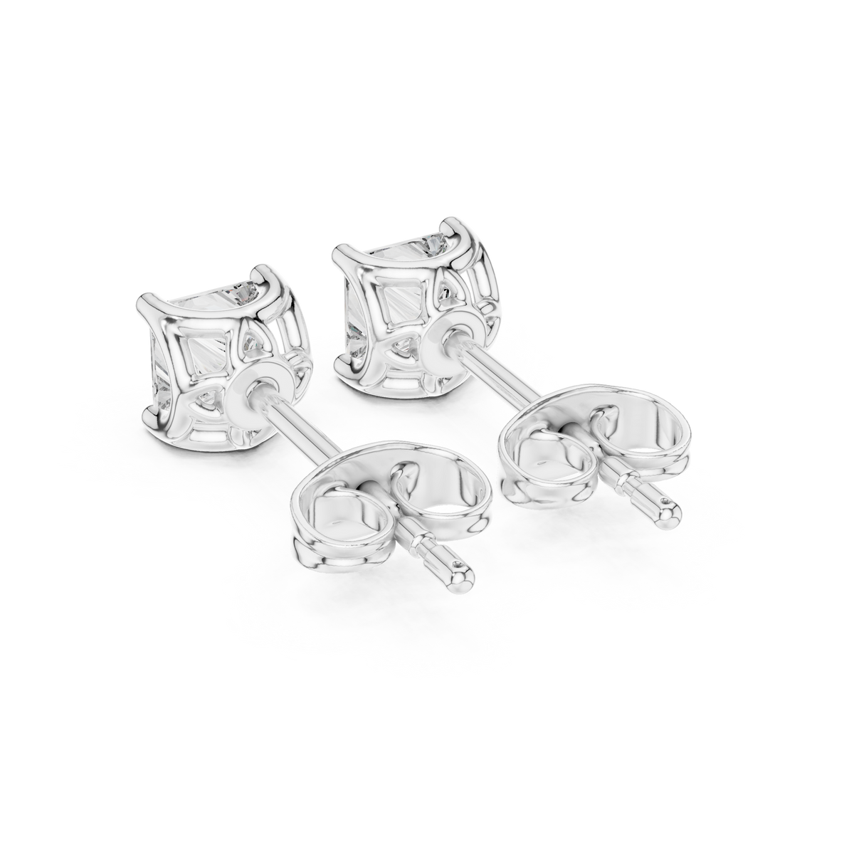 Princess Cut Diamond Stud Earrings