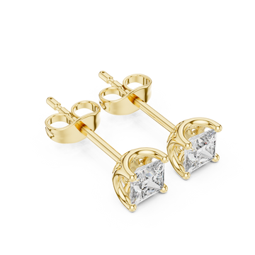 Princess Cut Diamond Stud Earrings