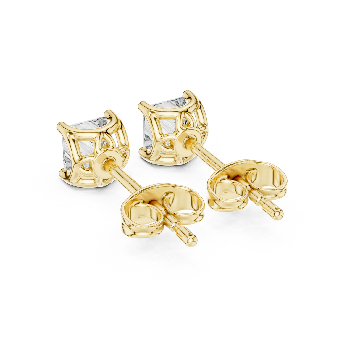 Princess Cut Diamond Stud Earrings