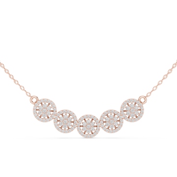 Luxury Diamond Cluster Pendant Necklace in 14K Gold