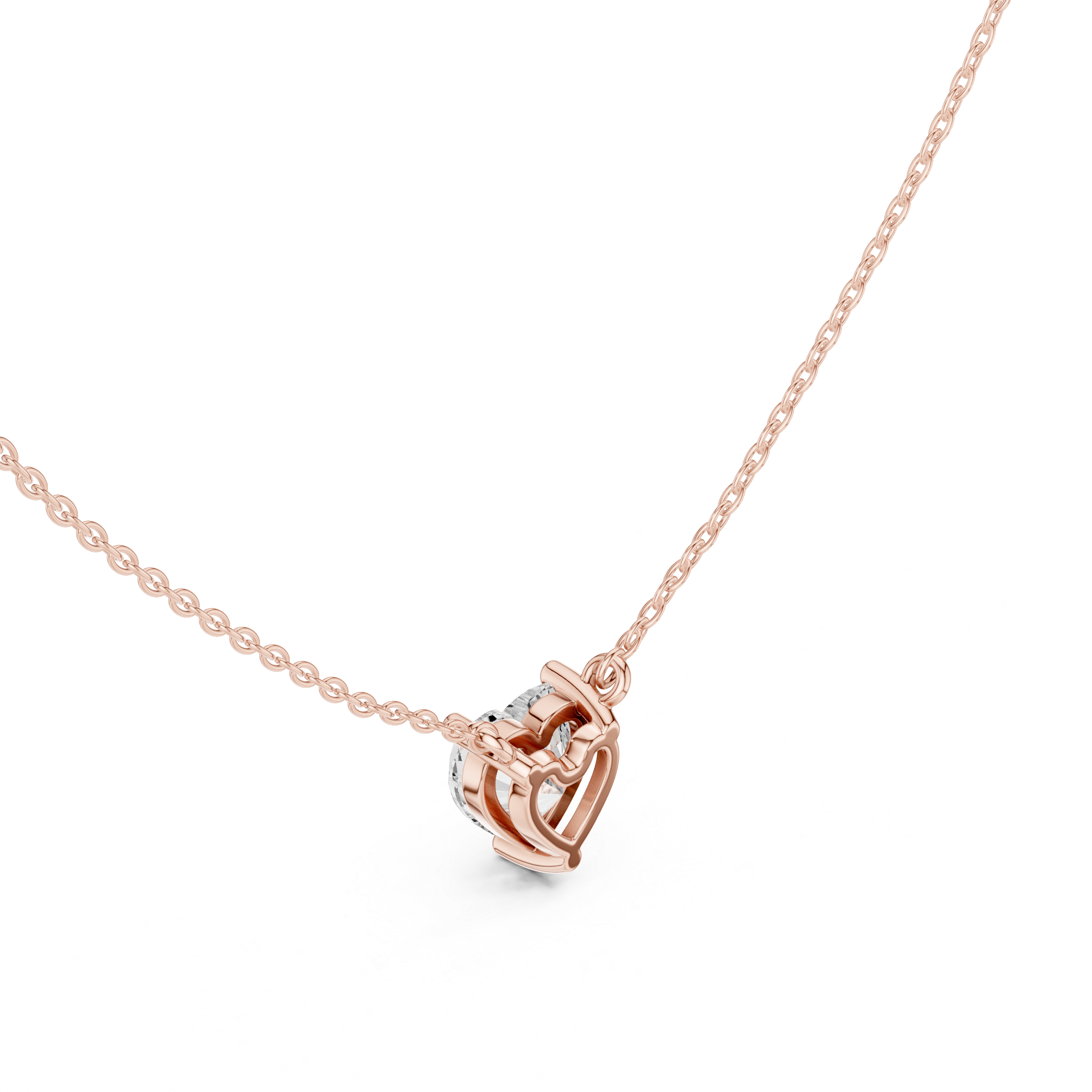 Elegant Heart-Shaped Solitaire Pendant in Premium Prong Setting