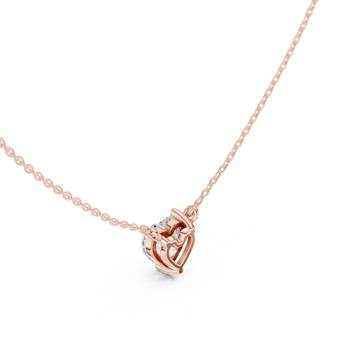 Elegant Heart-Shaped Solitaire Pendant in Premium Prong Setting