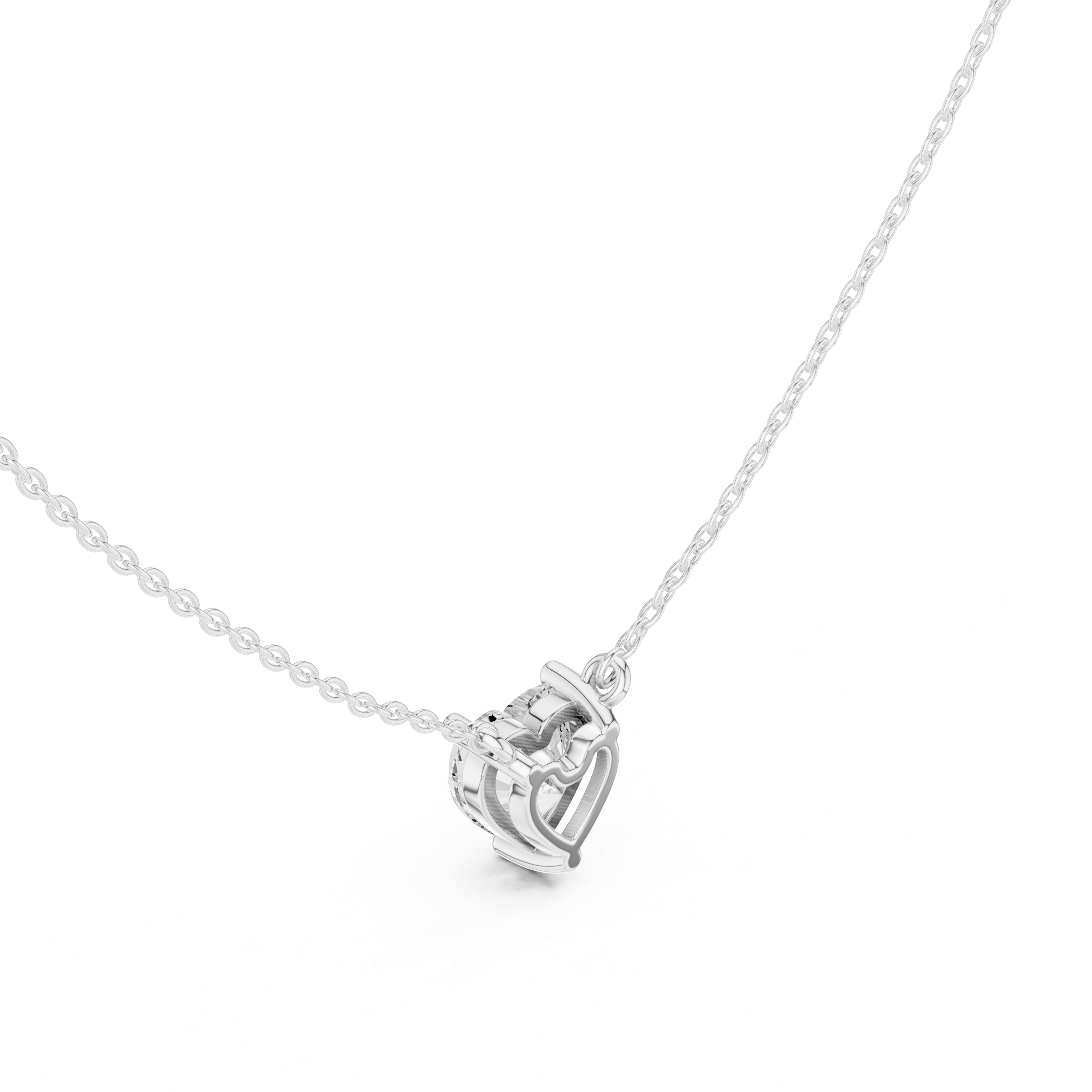 Elegant Heart-Shaped Solitaire Pendant in Premium Prong Setting