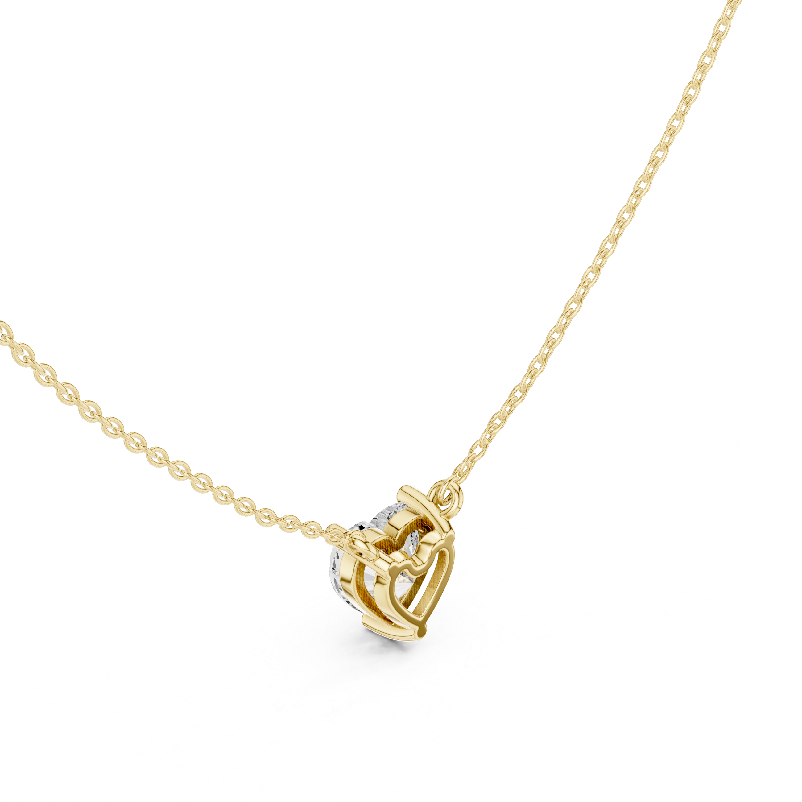 Elegant Heart-Shaped Solitaire Pendant in Premium Prong Setting