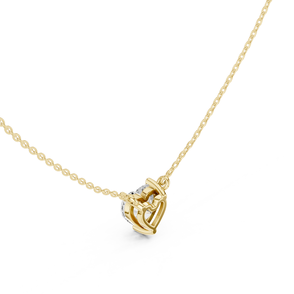 Elegant Heart-Shaped Solitaire Pendant in Premium Prong Setting