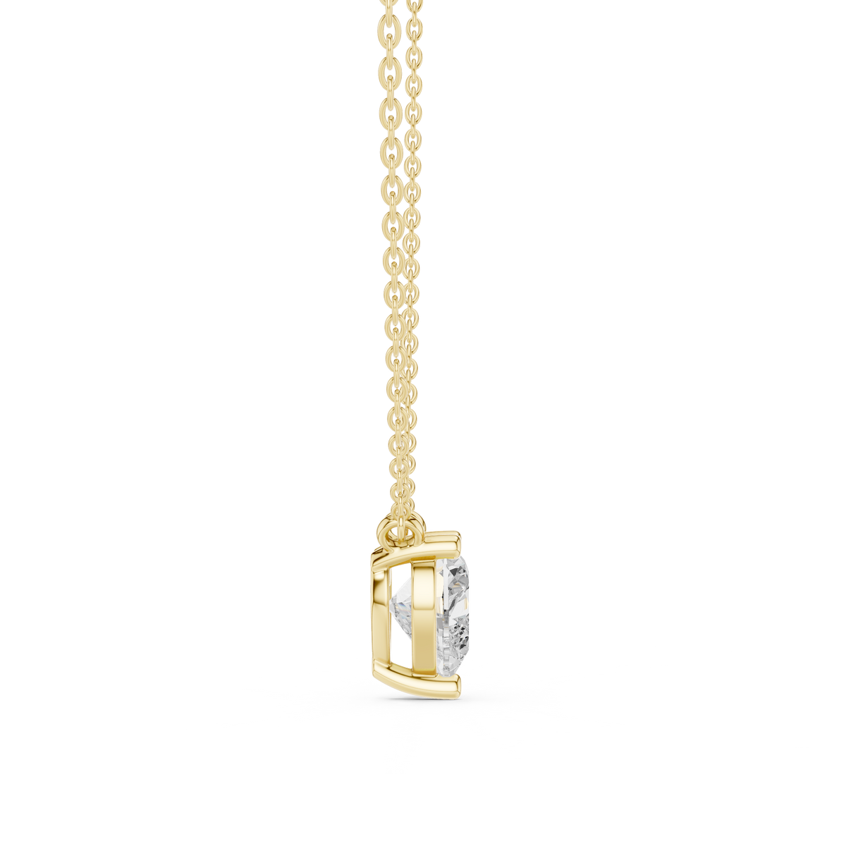 Elegant Heart-Shaped Solitaire Pendant in Premium Prong Setting