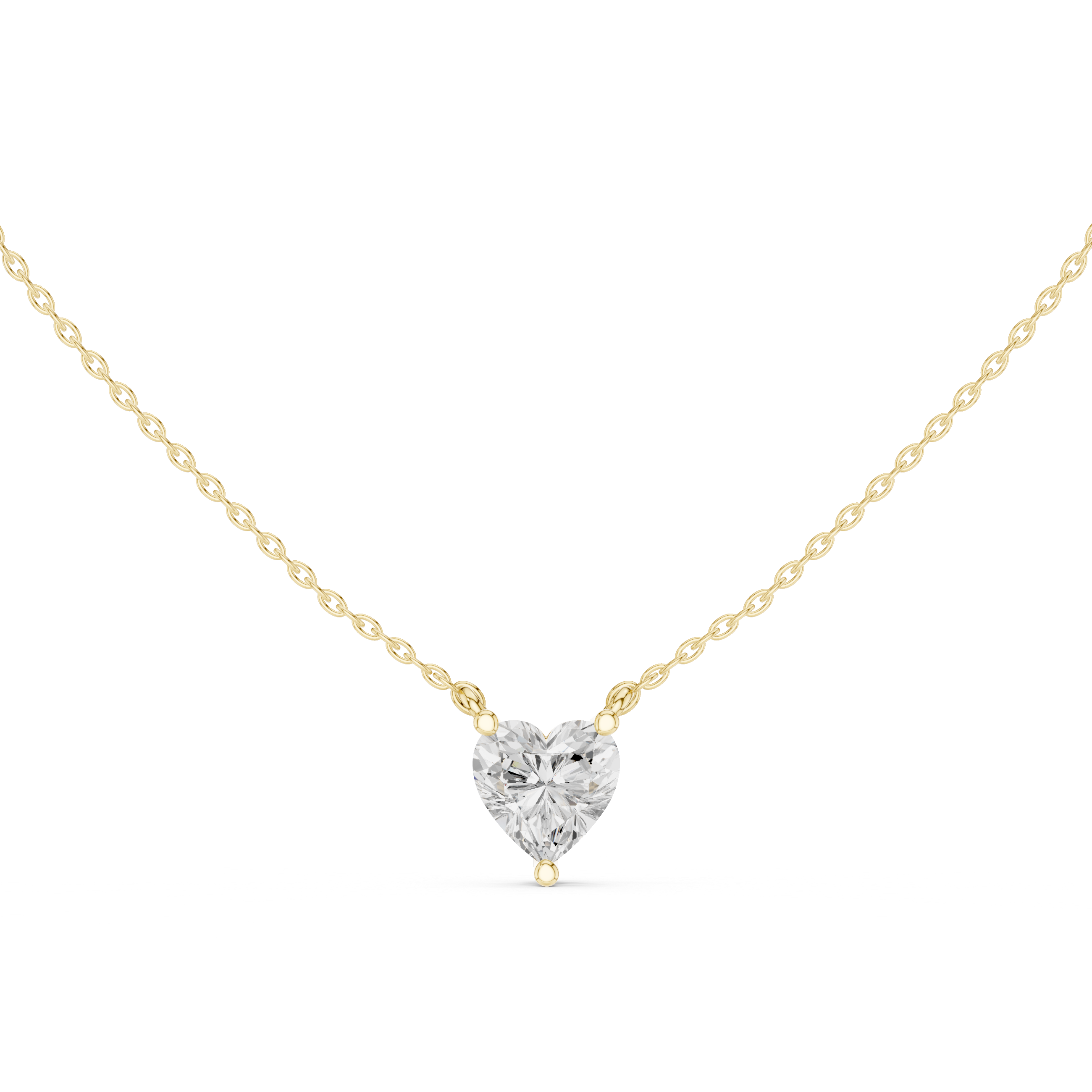 Elegant Heart-Shaped Solitaire Pendant in Premium Prong Setting