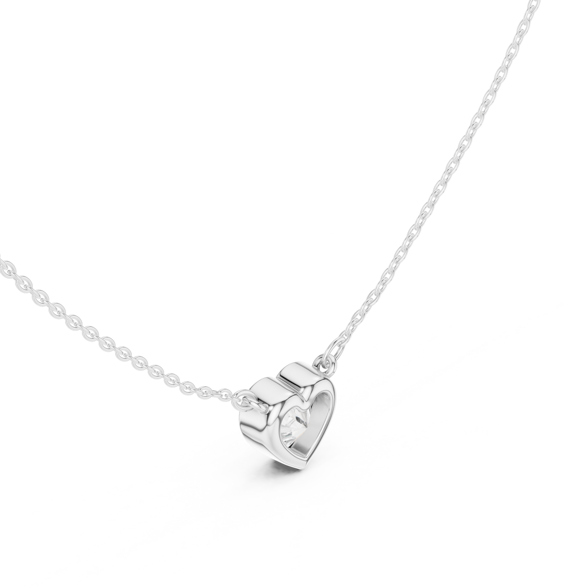 Heart Shape Lab-Grown Diamond Pendant