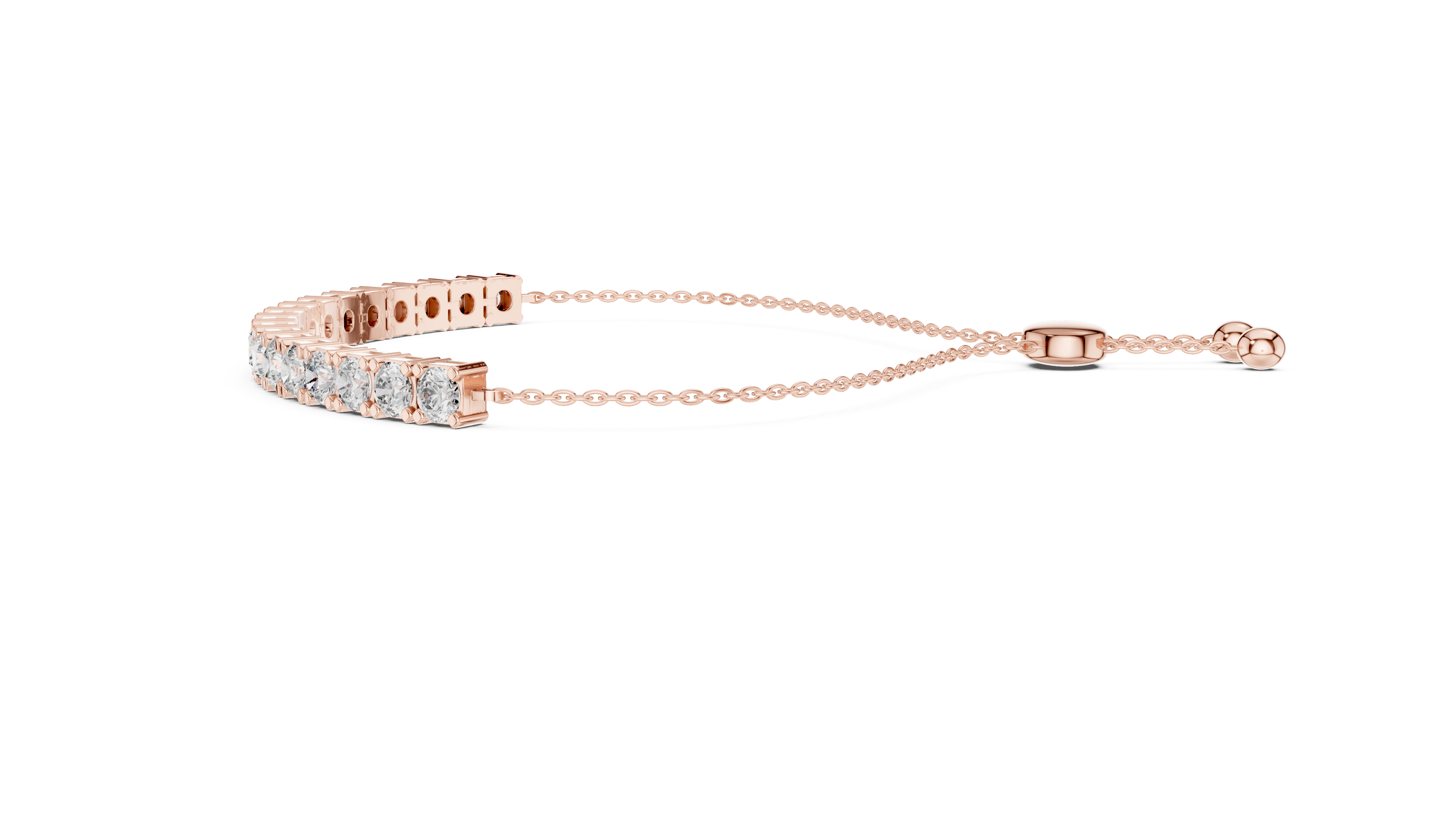 Luxury Adjustable Diamond Bracelet in 14K Gold