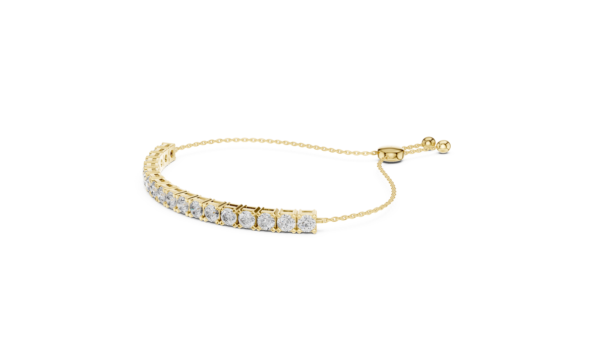 Luxury Adjustable Diamond Bracelet in 14K Gold