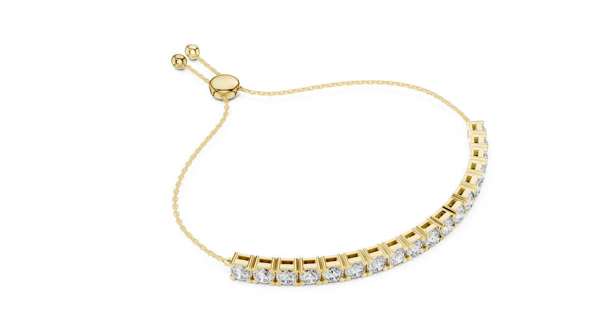 Luxury Adjustable Diamond Bracelet in 14K Gold